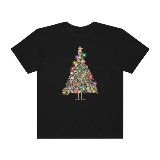 Skeleton Christmas Tree Holiday Tshirt