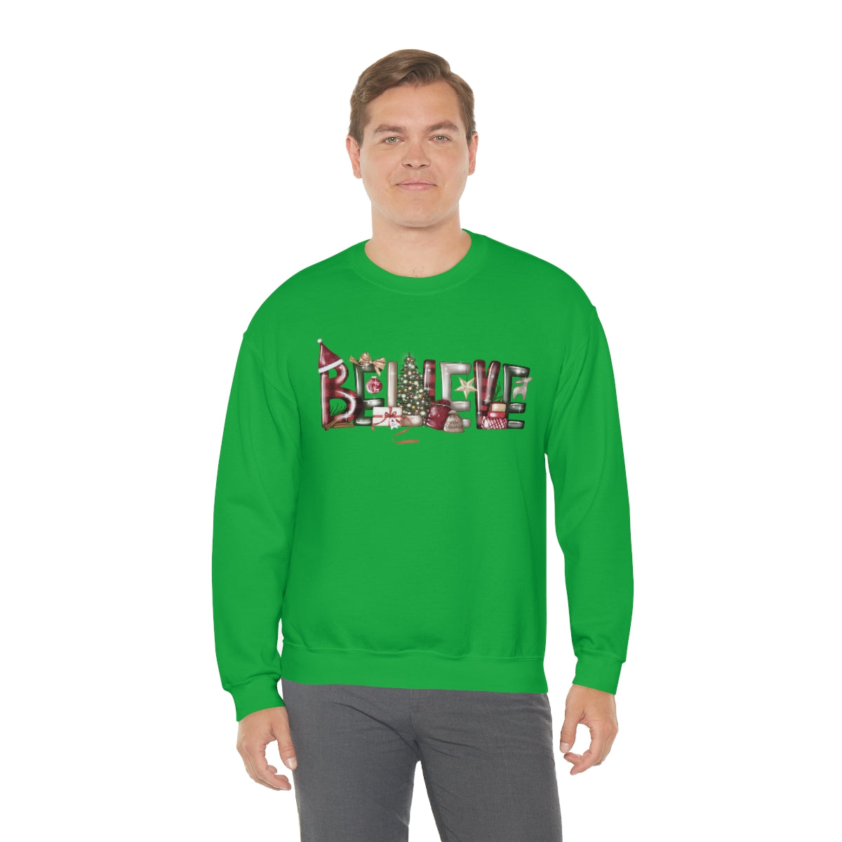 Believe Christmas Magic Xmas Holiday Sweatshirt