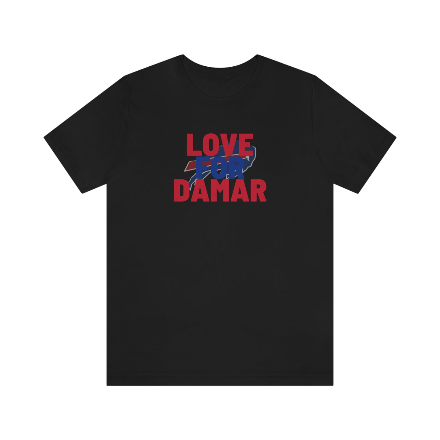 Love for Damar Buffalo Bills Logo #3 Damar Hamlin Supporter Unisex Jersey Short Sleeve Tee