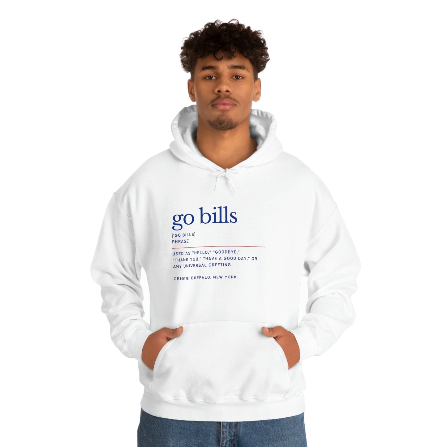 Go Bills Phonetic Spelling Definition Buffalo Bills Football Hooded Sweatshirt