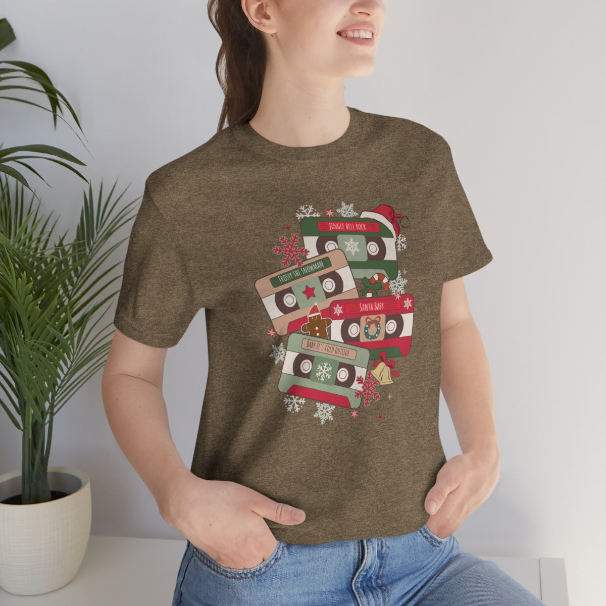 Retro Christmas Music Cassette Tape Christmas Tshirt