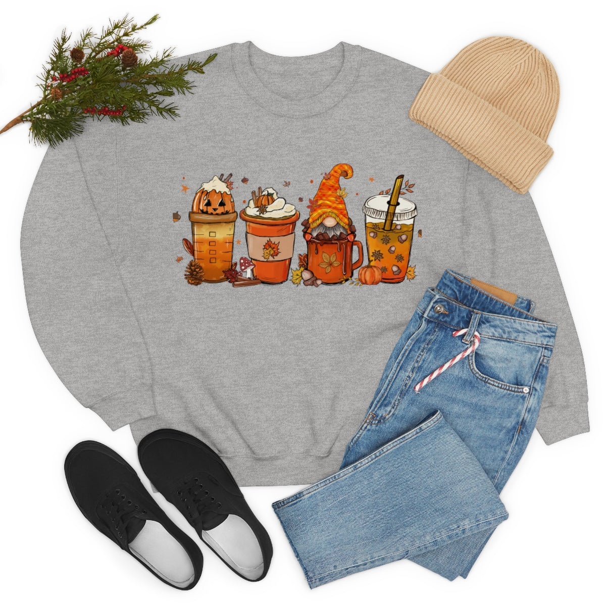 Pumpkin Spice, Coffee Sweatshirt, Fall Coffee Shirt on Unisex Heavy Blend™ Crewneck Sweatshirt