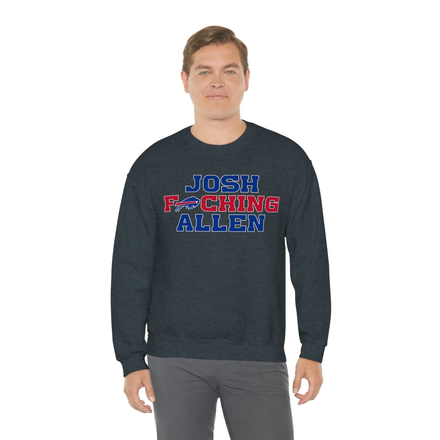 Josh Freaking Allen Bills Mafia #17 Buffalo Bills Football Crewneck Sweatshirt