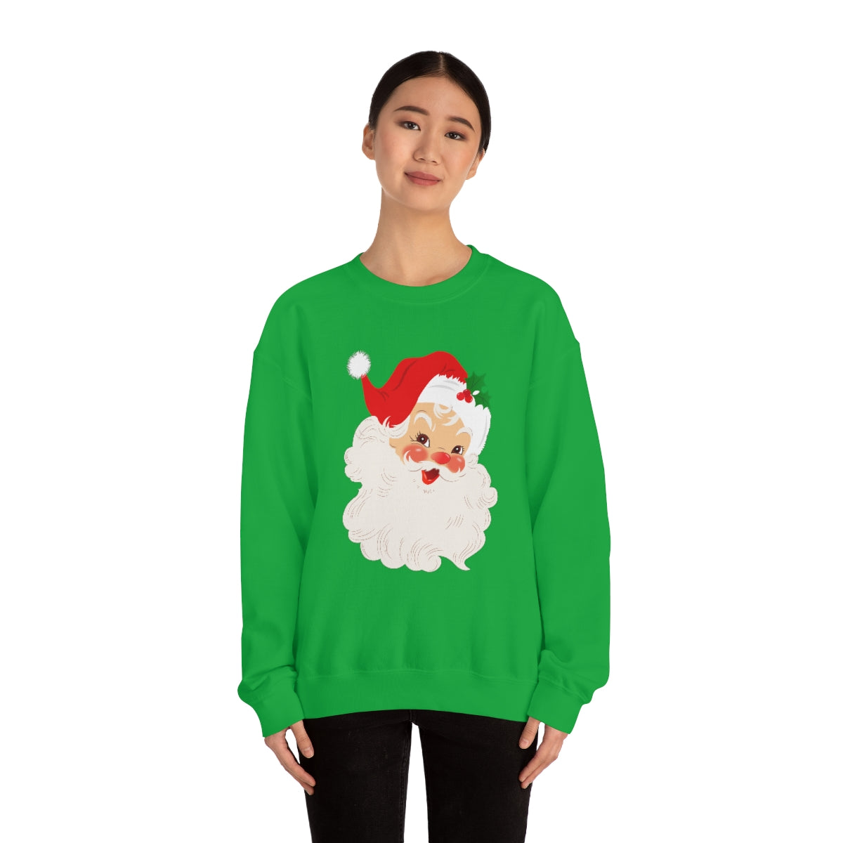 Cute Retro Vintage Classic Santa Kris Kringle Christmas Sweatshirt