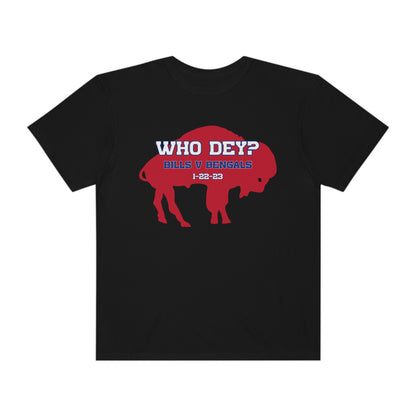 Who Dey? 1-22-23 Bills v. Bengals Buffalo Bills Football Bills Mafia Tshirt