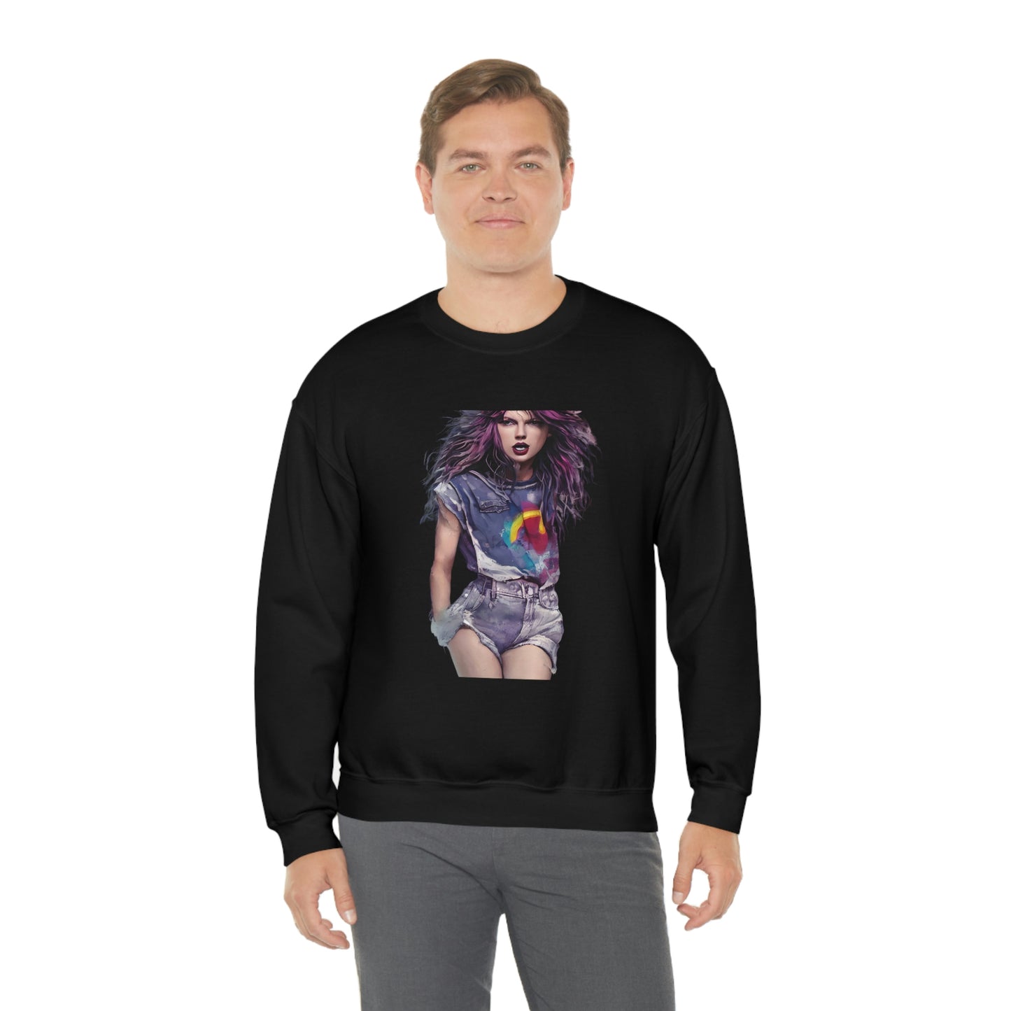 Punk Taylor Swift Rocking T Swift Taylor Swift Merch Fan Swifty Gift Crewneck Sweatshirt