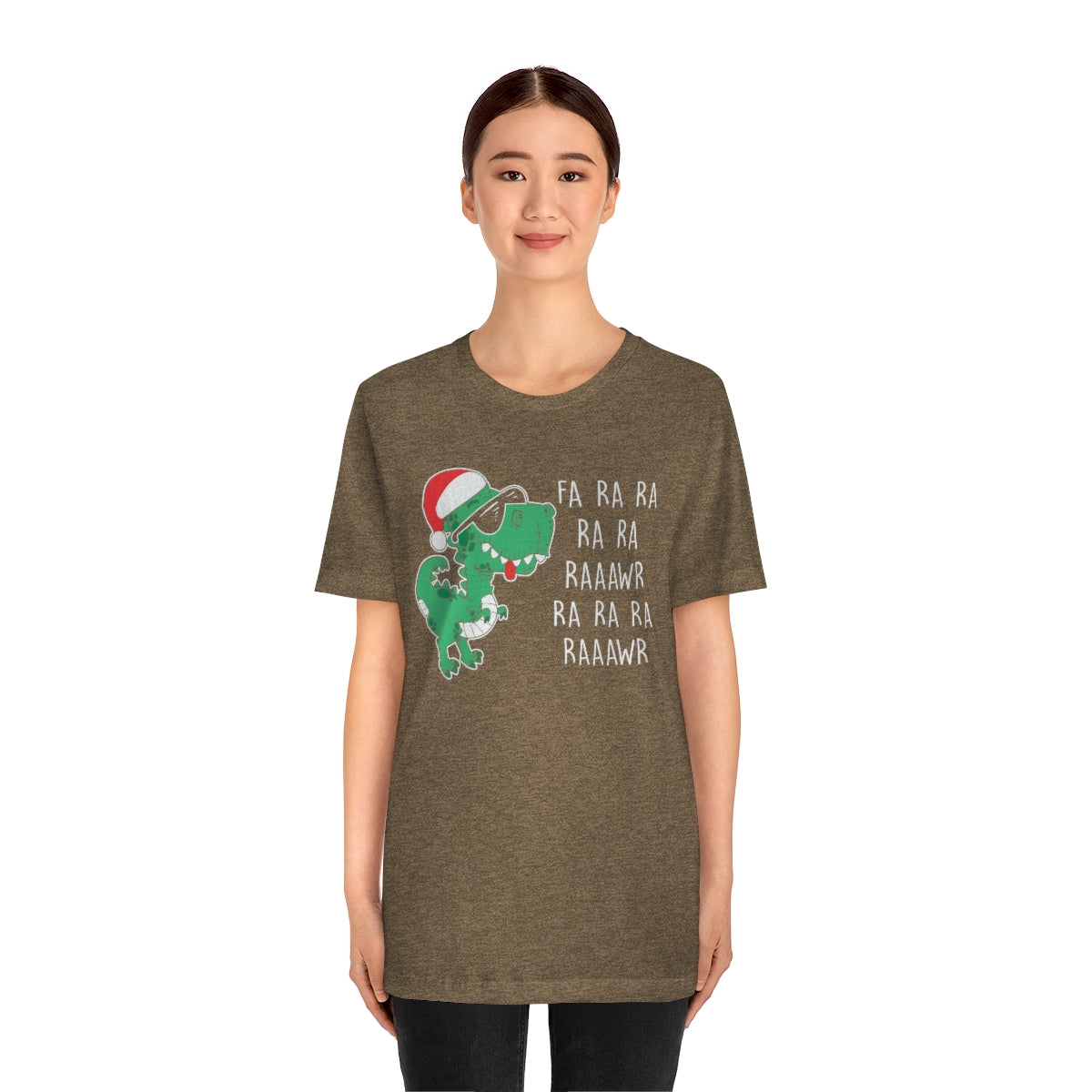 Fa Ra Ra Ra Ra Rawr Cute Dino Christmas Funny Tshirt