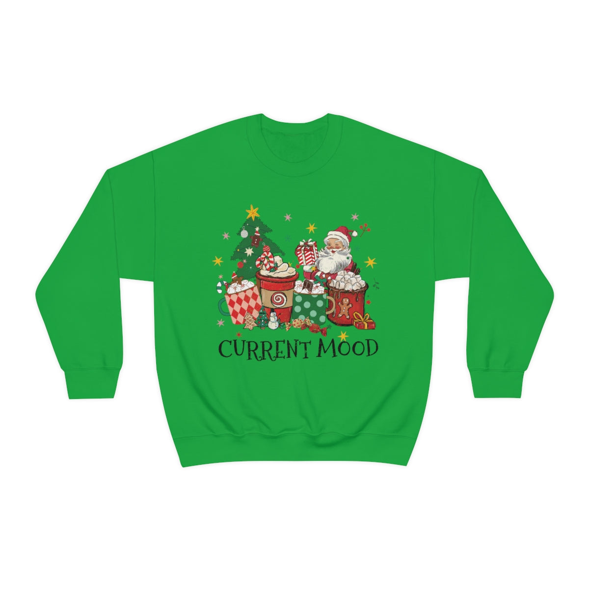 Current Mood Vintage Santa with Presents Christmas Sweatshirt