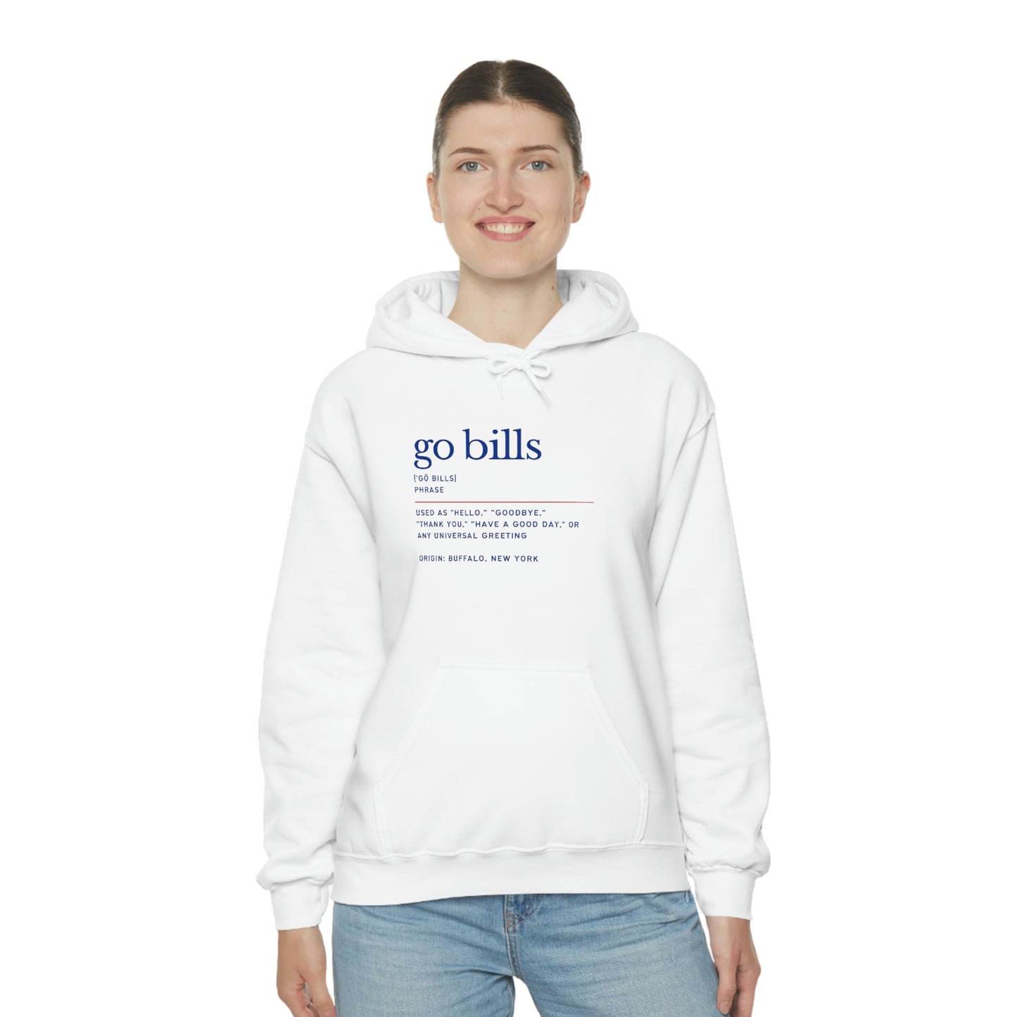 Go Bills Phonetic Spelling Definition Buffalo Bills Football Hooded Sweatshirt