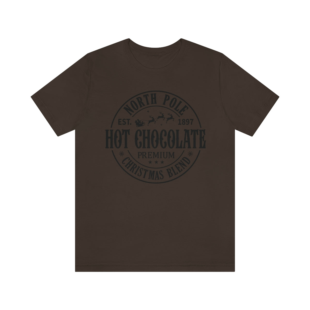 North Pole Premium Hot Chocolate Christmas Holiday Tshirt