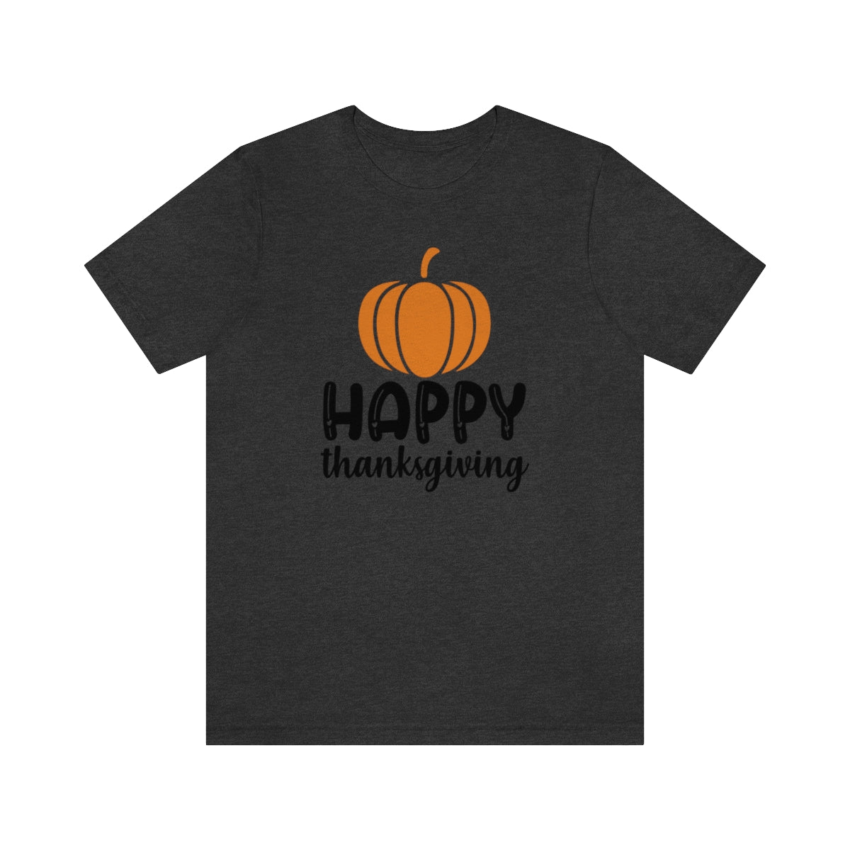 Happy Thanksgiving Pumpkin Tshirt Design | Thanksgiving TShirt | Thanksgiving T-Shirt | Thanksgiving Teeshirt Design on Unisex Jersey Short Sleeve Tee