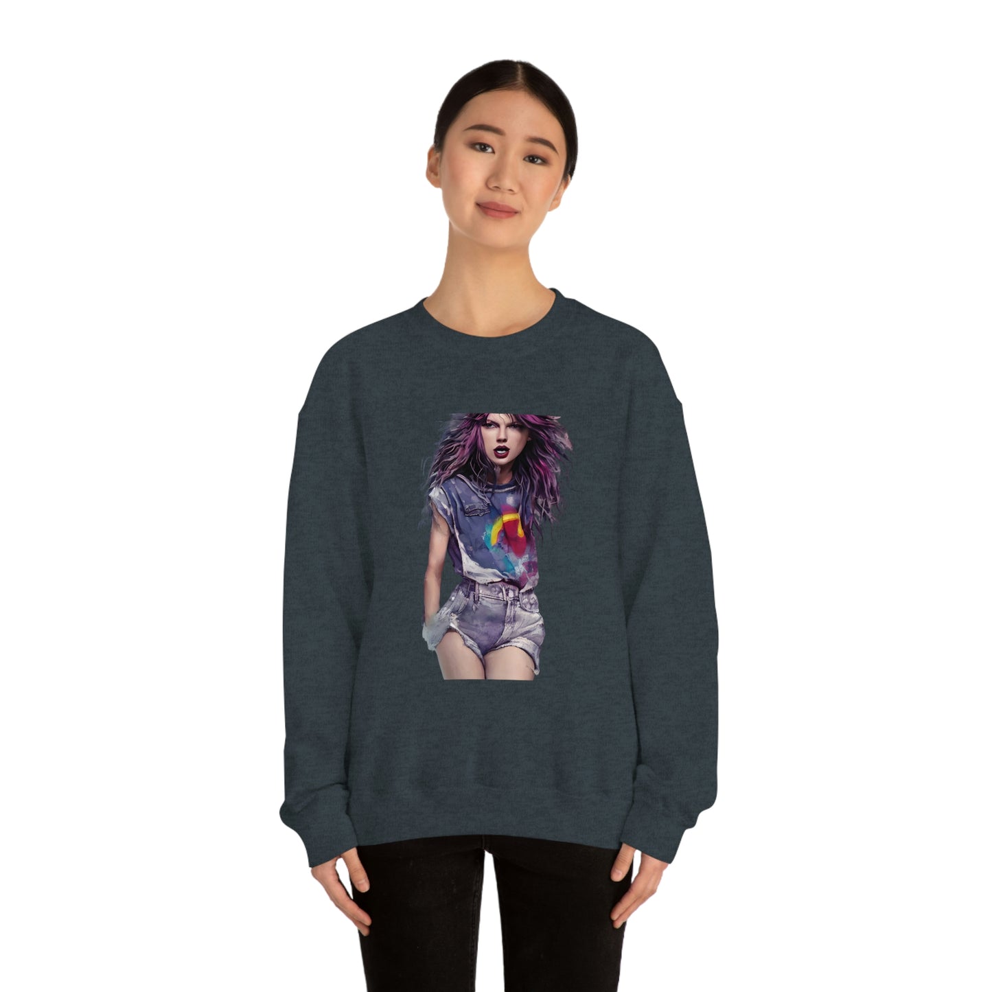 Punk Taylor Swift Rocking T Swift Taylor Swift Merch Fan Swifty Gift Crewneck Sweatshirt