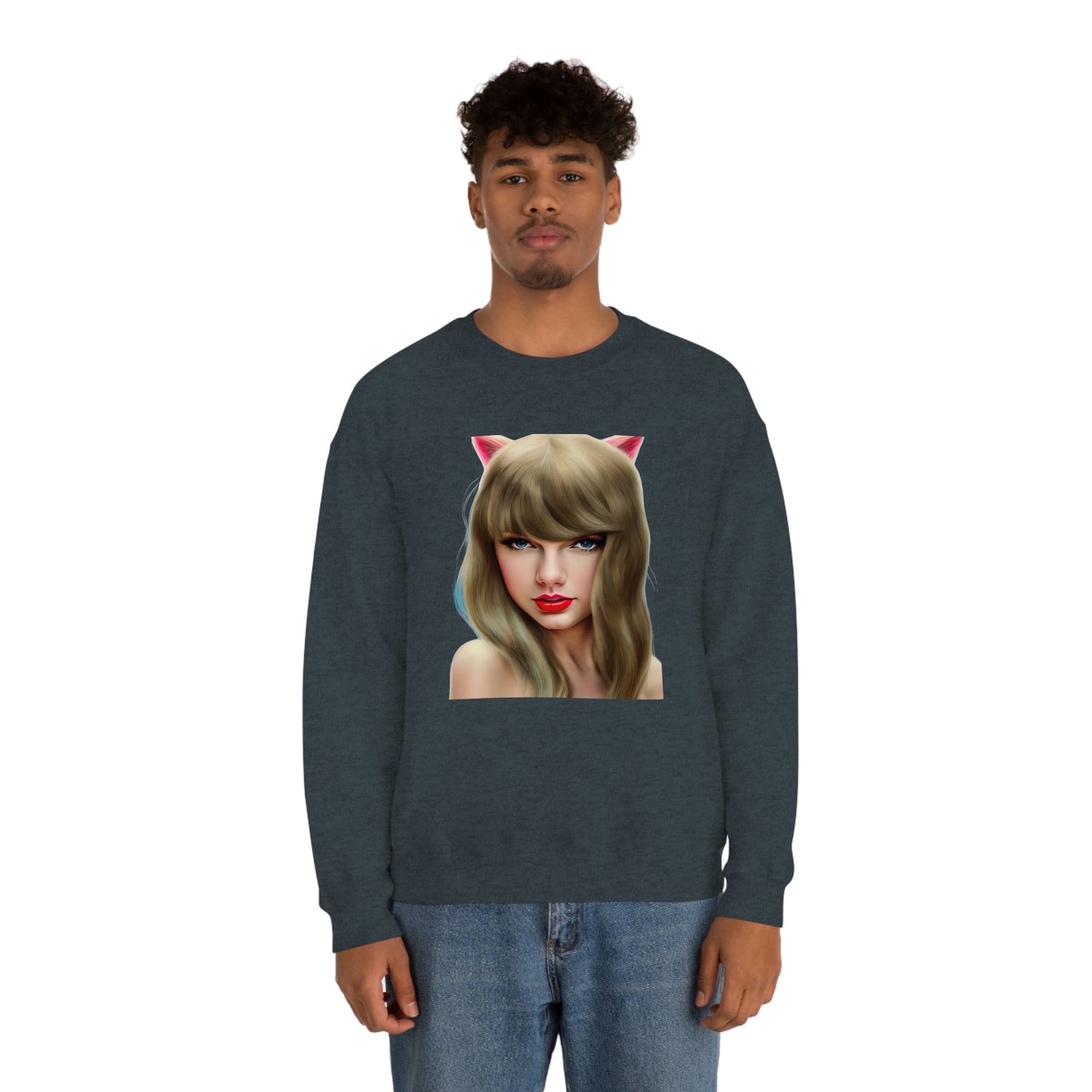 Taylor Swift Cat Ears T Swift Taylor Swift Merch Fan Swifty Gift Crewneck Sweatshirt