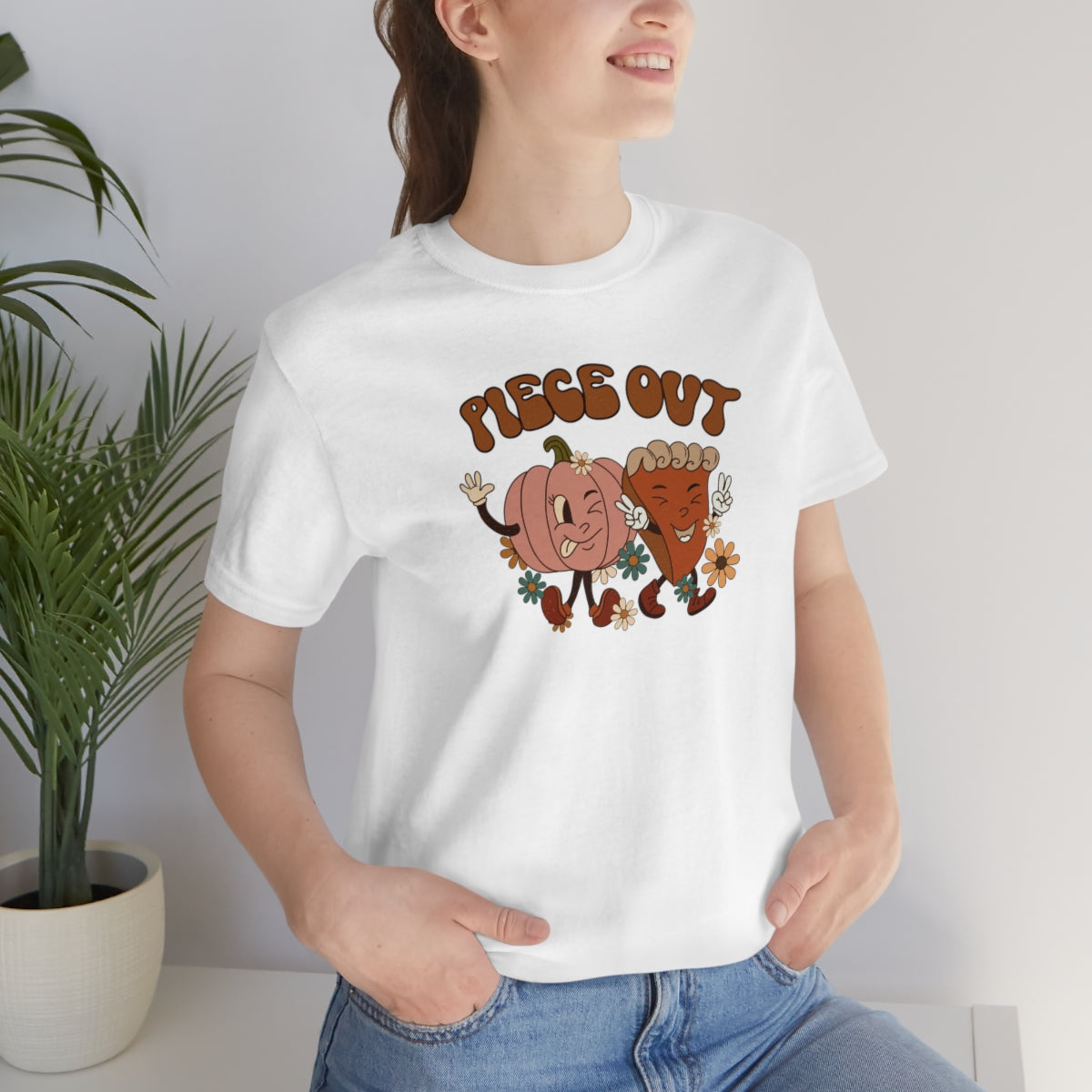 Piece Out Pie Inspired Thanksgiving Teeshirt on Unisex Jersey Short Sleeve Tee