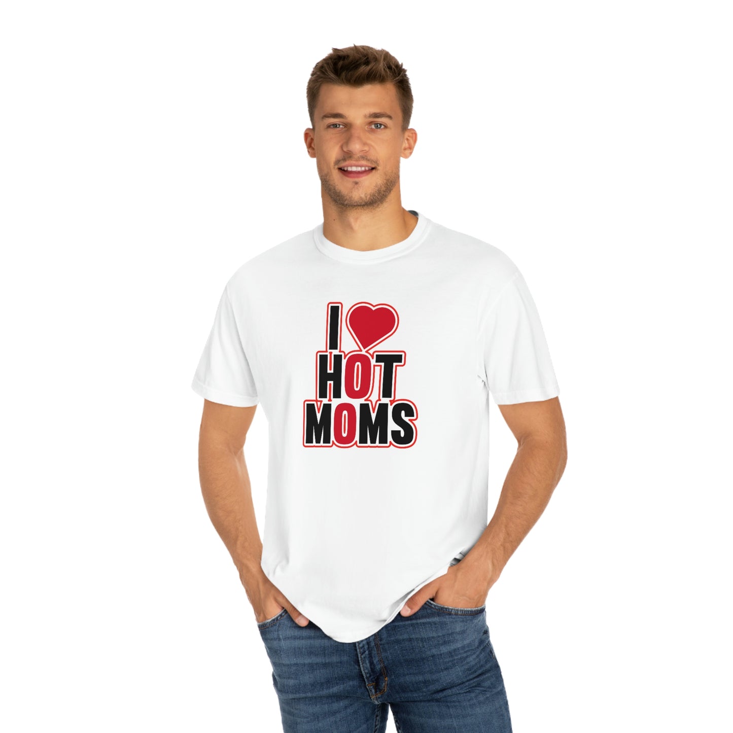 Vintage Style I Love Hot Moms Tshirt