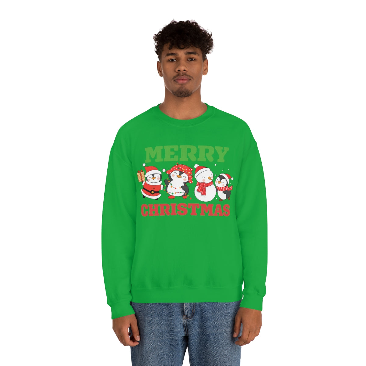 Merry Christmas Cute Penguins Xmas Holiday Sweatshirt