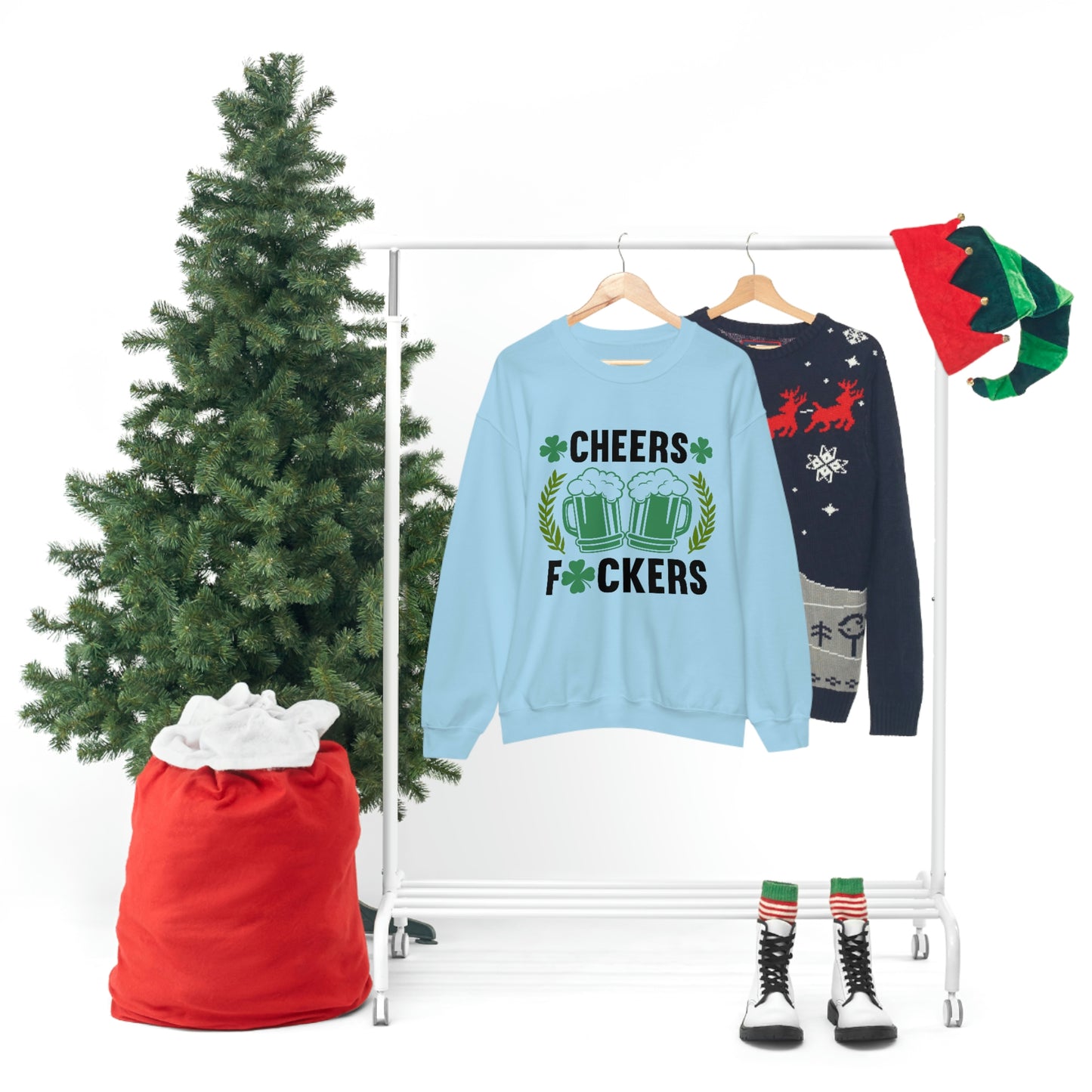 Cheers Fuckers Funny St. Patrick's Day Crewneck Sweatshirt