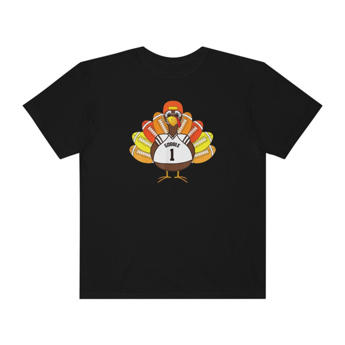 Gobble Turkey Football Thanksgiving Dinner Themed TShirt