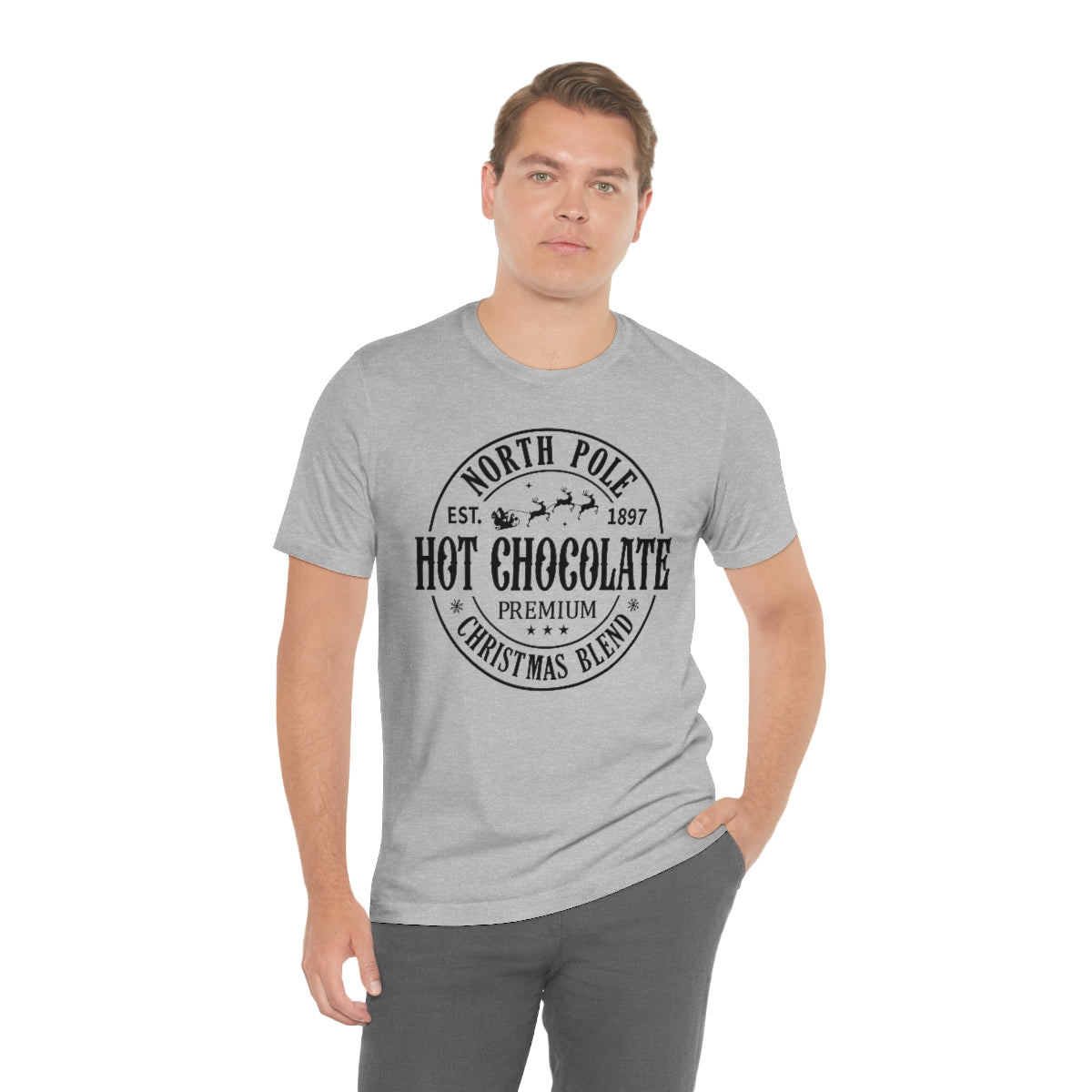 North Pole Premium Hot Chocolate Christmas Holiday Tshirt