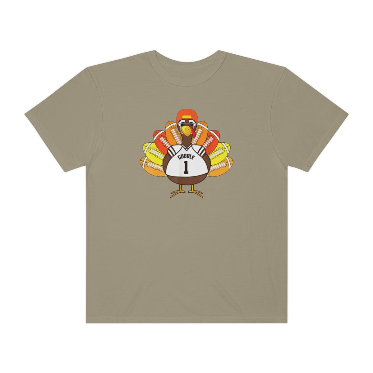 Gobble Turkey Football Thanksgiving Dinner Themed TShirt