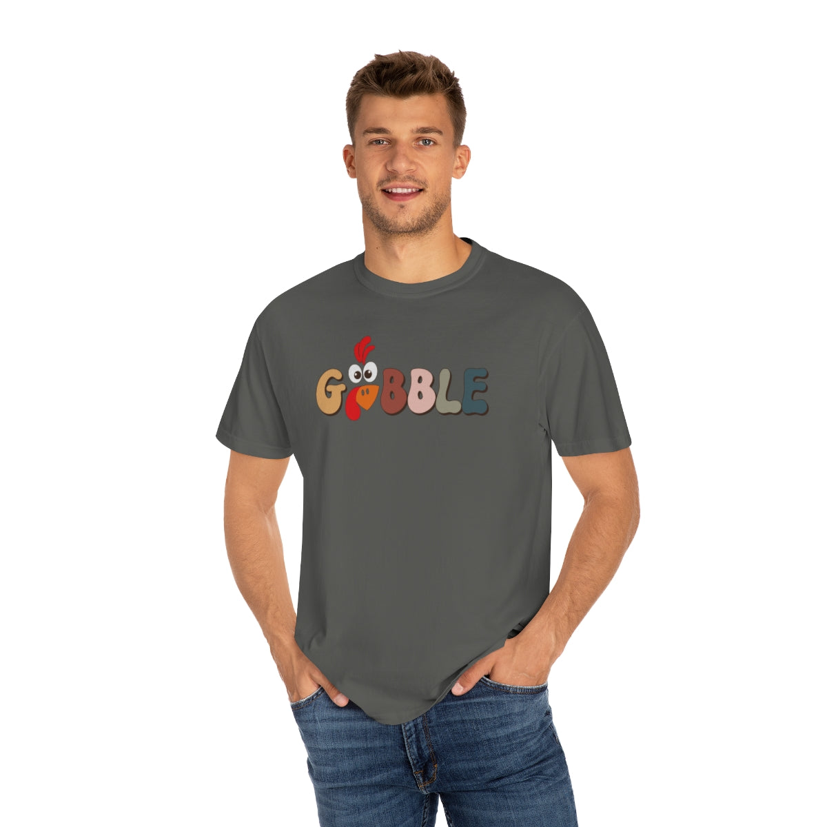 Gobble Turkey Face Retro Thanksgiving TShirt