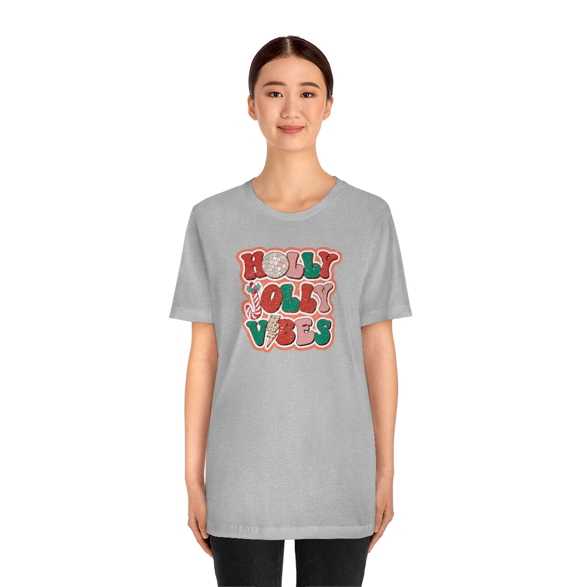 Retro Holly Jolly Vibes Christmas TShirt