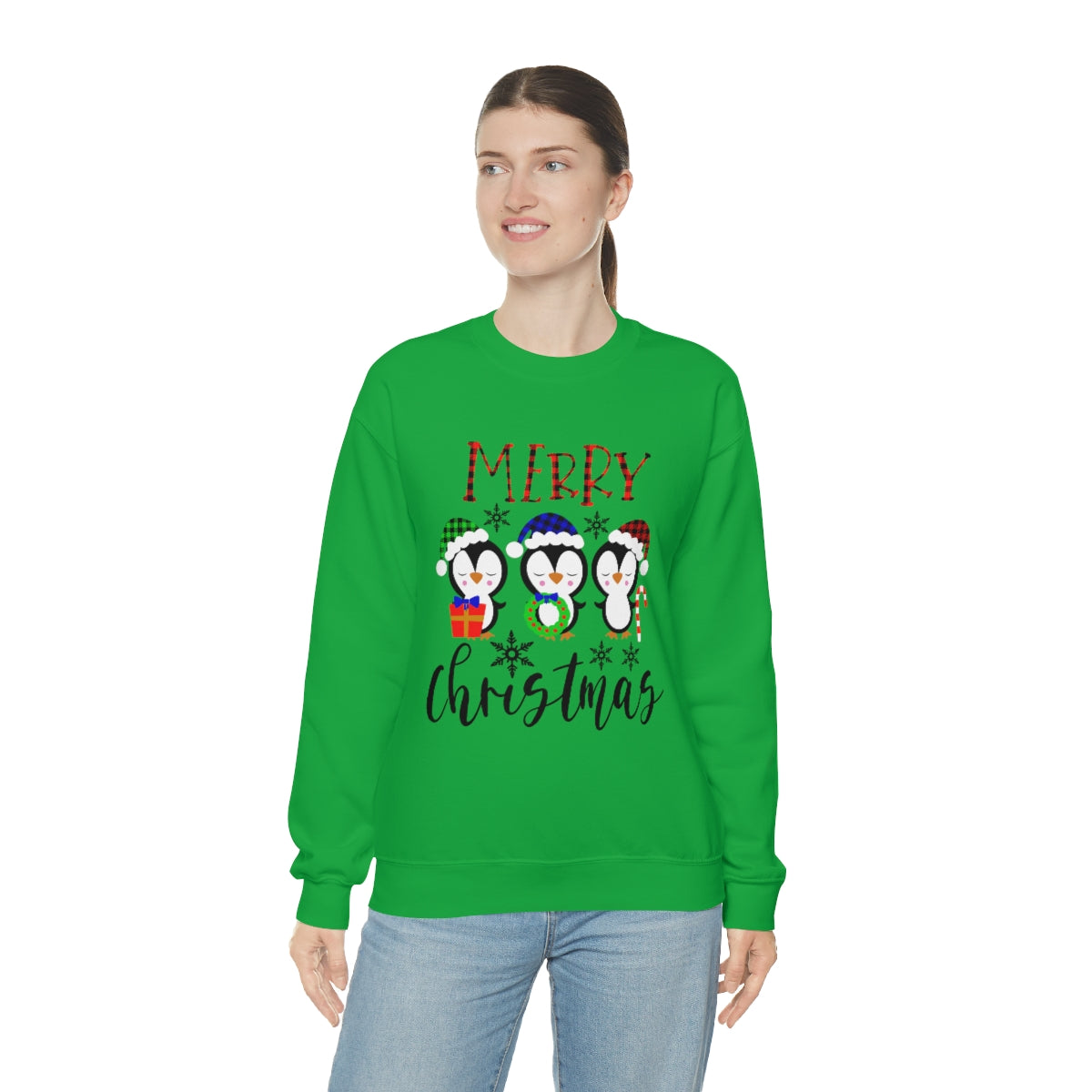 Merry Christmas Cute Penguins Xmas Holiday Sweatshirt