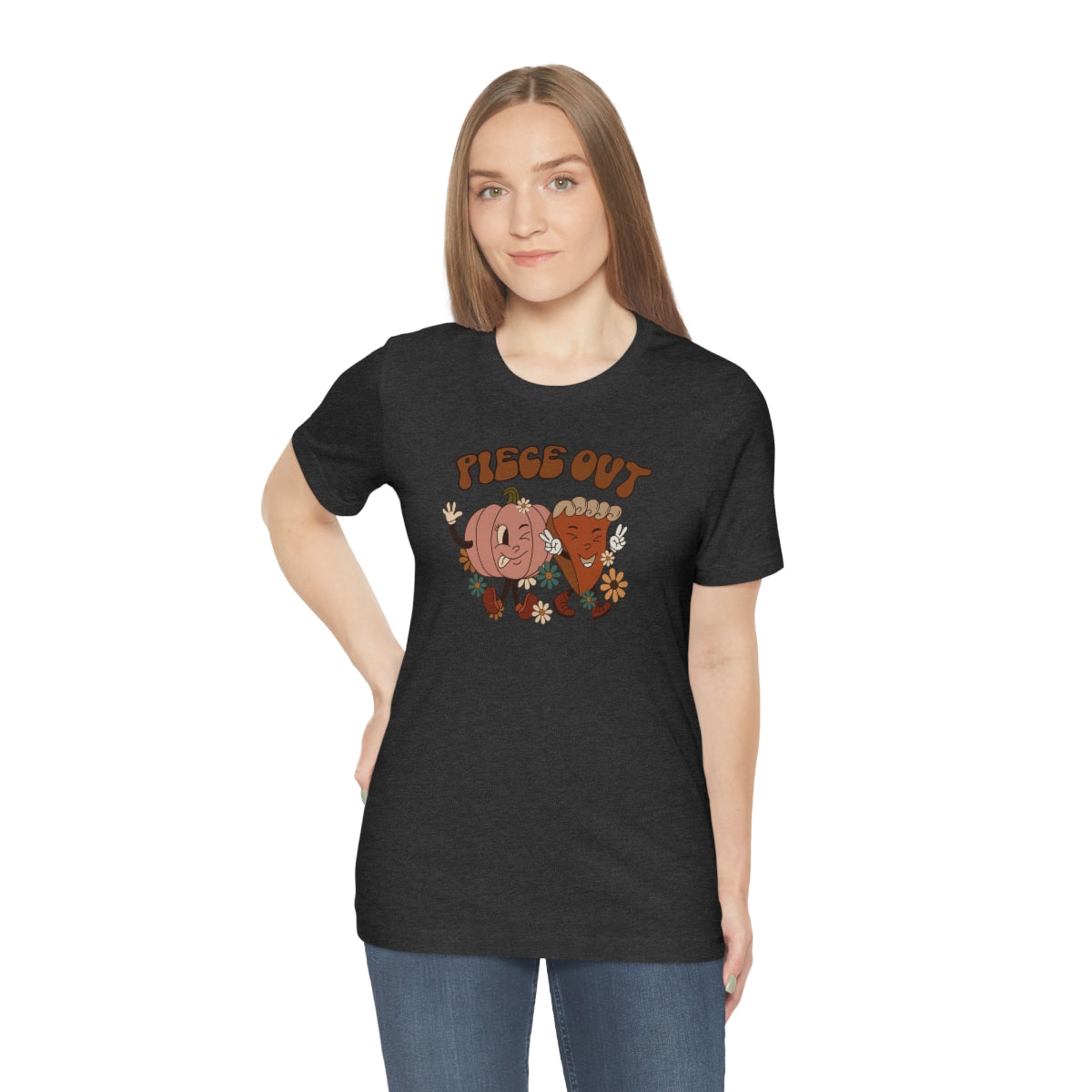 Piece Out Pie Inspired Thanksgiving Teeshirt on Unisex Jersey Short Sleeve Tee