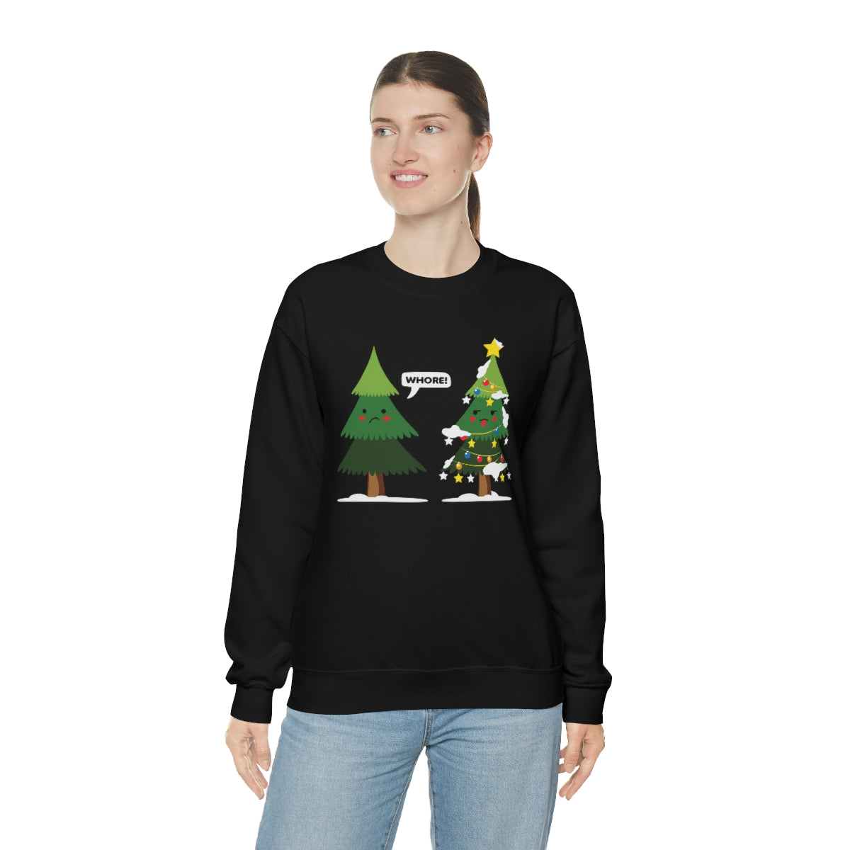 Funny Christmas Trees Cursing Xmas Sweatshirt