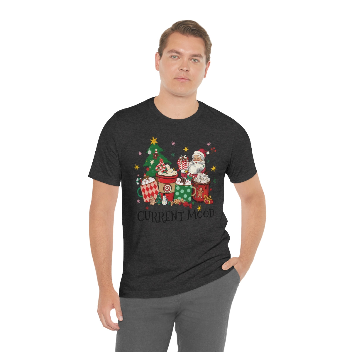 Current Mood Retro Christmas Santa Tshirt