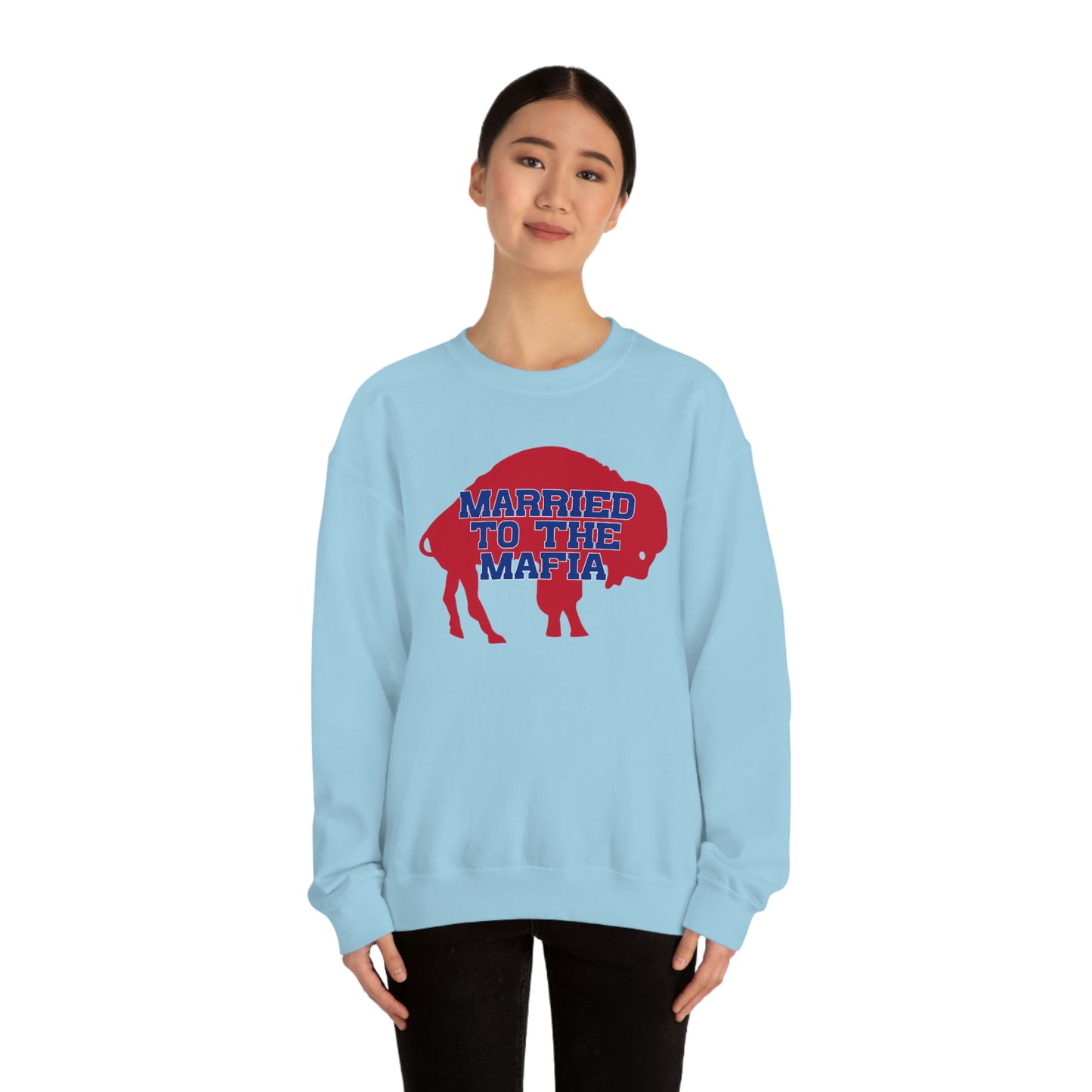 Married to the Mafia Buffalo Bills Football Crewneck Sweatshirt