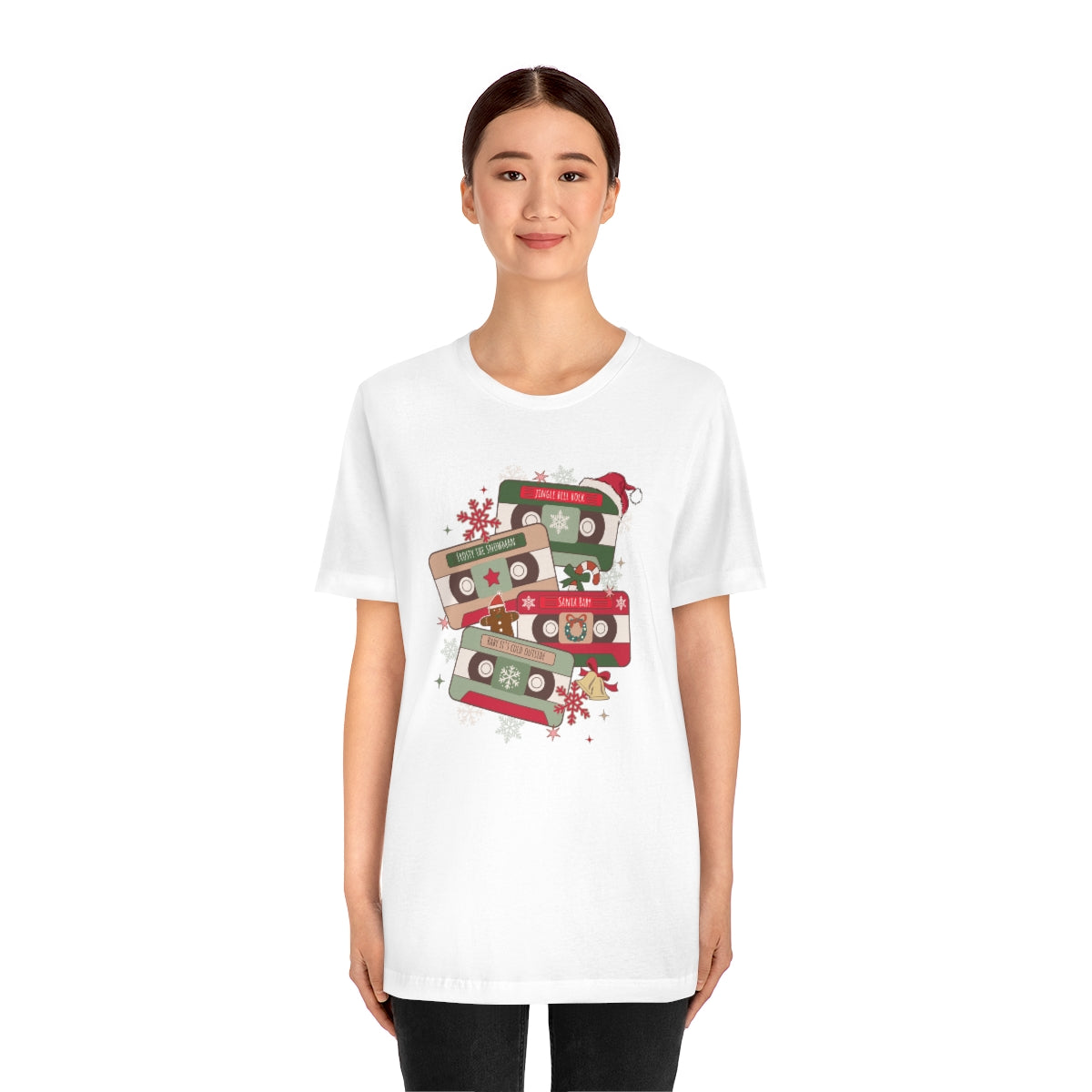 Retro Christmas Music Cassette Tape Christmas Tshirt