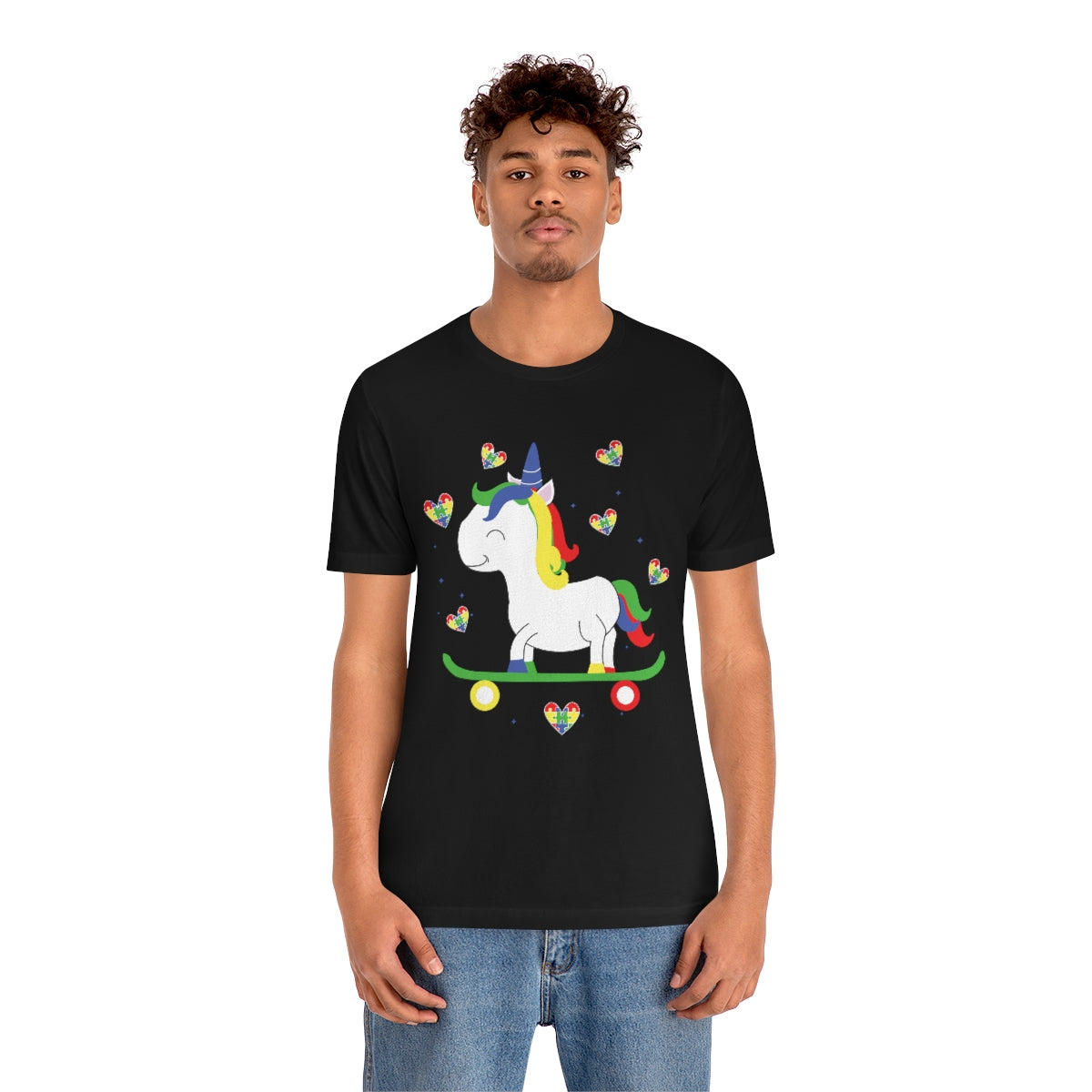 Cute Skateboarding Unicorn Autism Awareness Tshirt