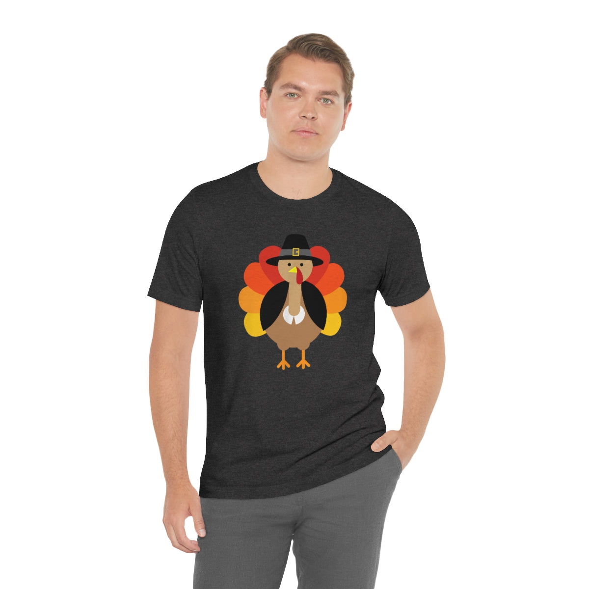 Bold Turkey Thanksgiving Tshirt Design | Thanksgiving TShirt | Thanksgiving T-Shirt | Thanksgiving Teeshirt Design on Unisex Jersey Short Sleeve Tee