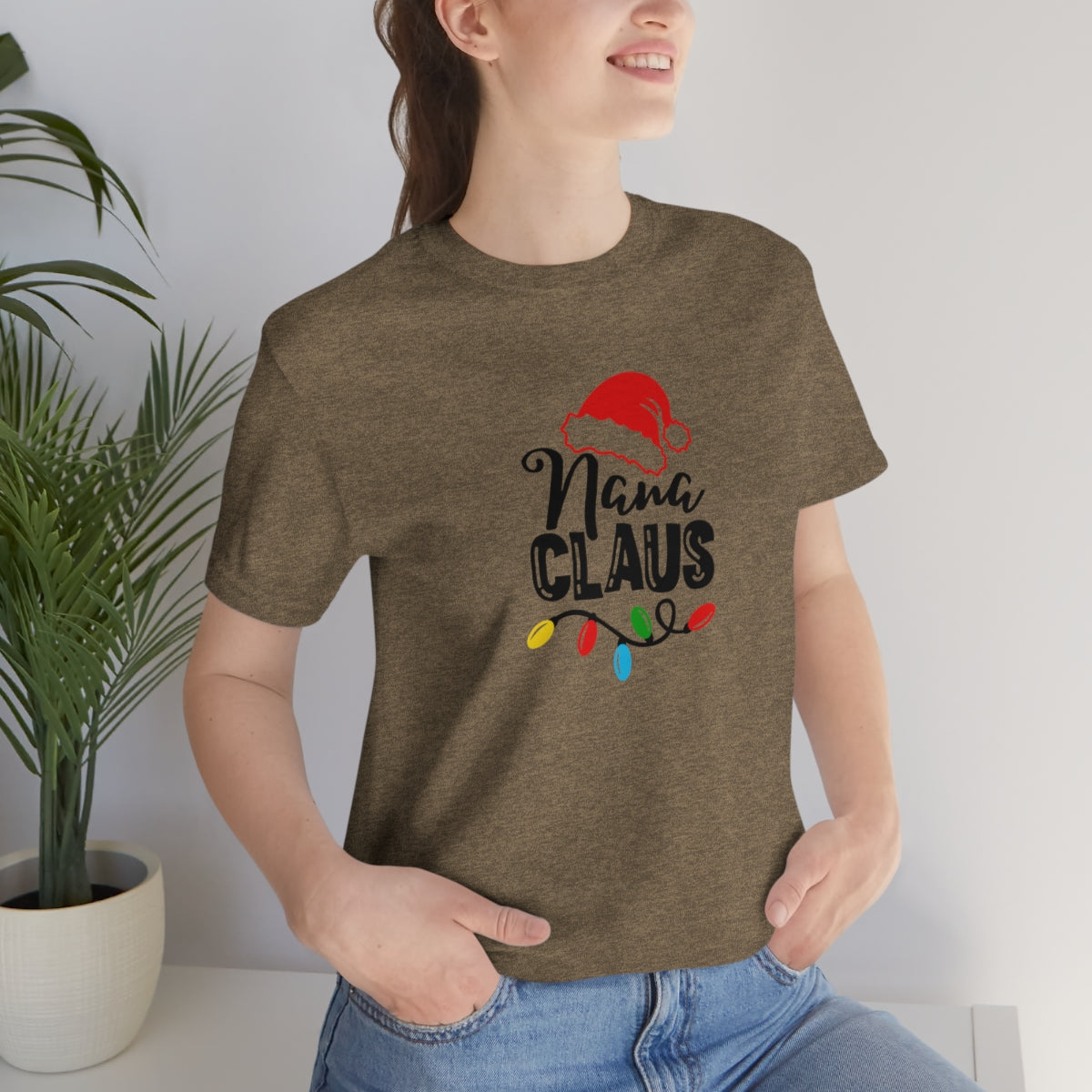 Nana Claus Christmas Tshirt Design | Holiday TShirt | Christmas T-Shirt | Funny Christmas Design on Unisex Jersey Short Sleeve Tee