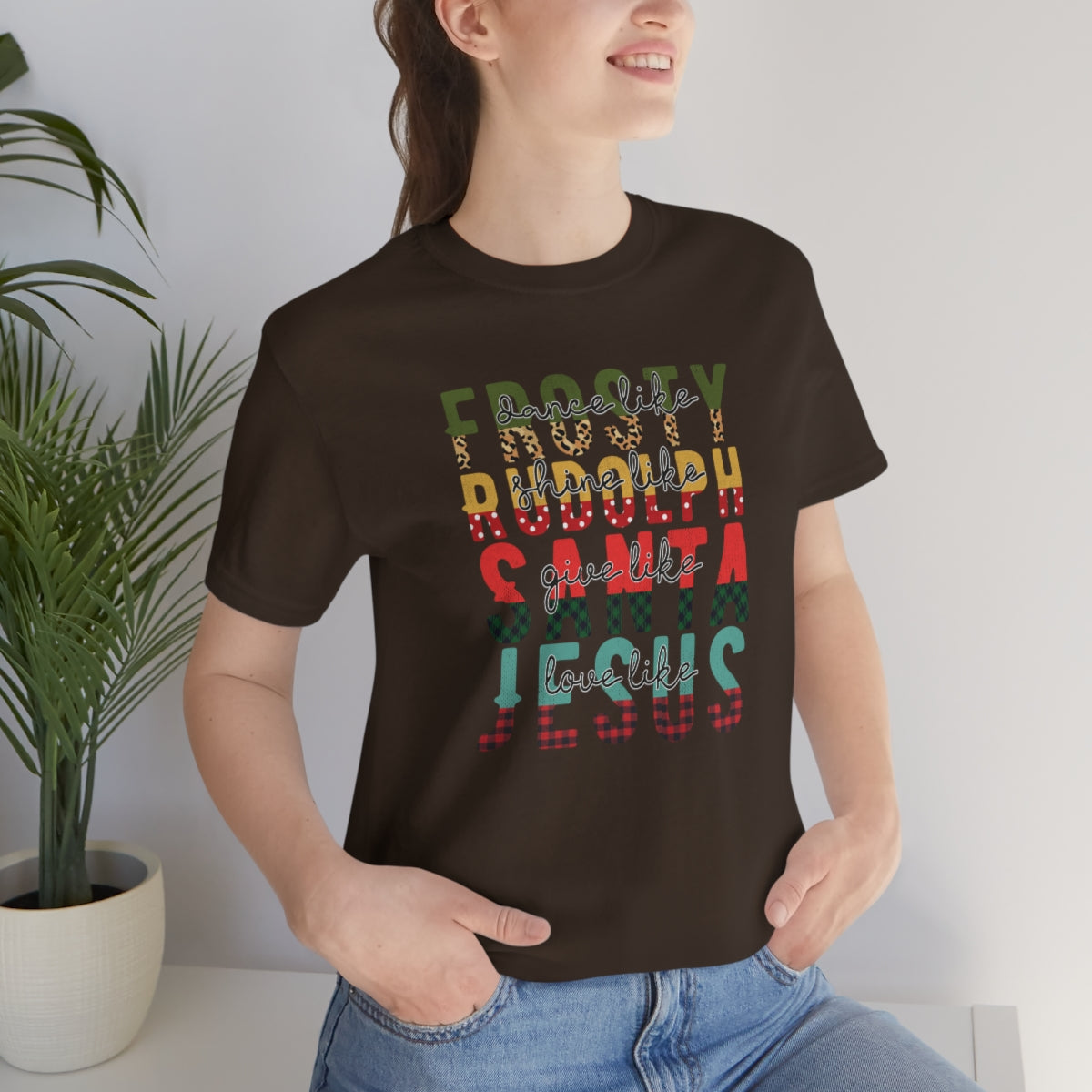 Frosty Rudolph Santa Jesus Christmas Tshirt