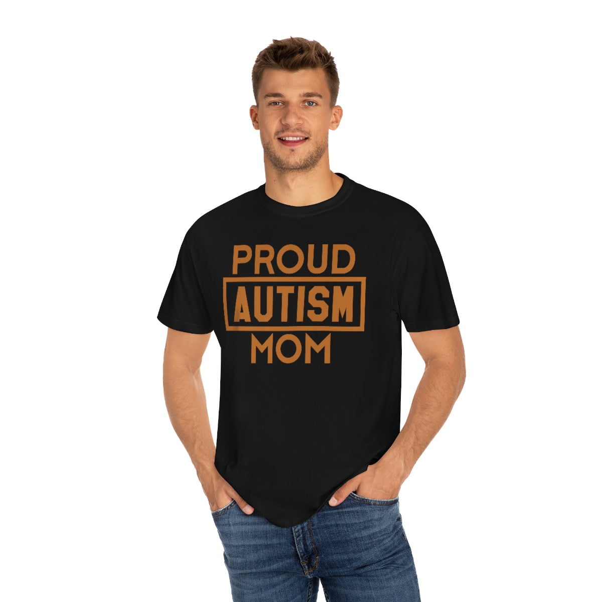 Proud Autism Mom Bold Letters Autism Awareness Tshirt