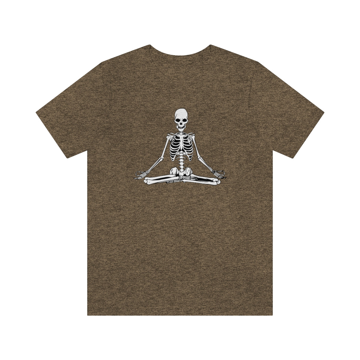 Meditating Yoga Skeleton TShirt, Funny Shirt, Namaste Skeleton, Halloween Lover Gift on Unisex Jersey Short Sleeve Tee