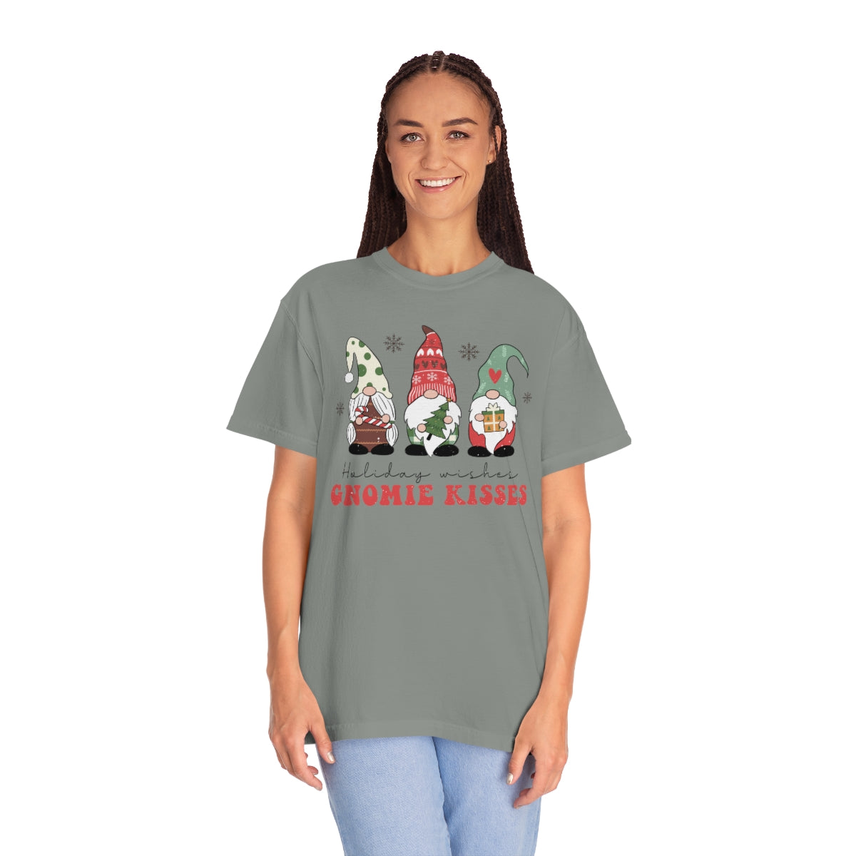 Holiday Wishes & Gnomie Kisses Christmas Tshirt