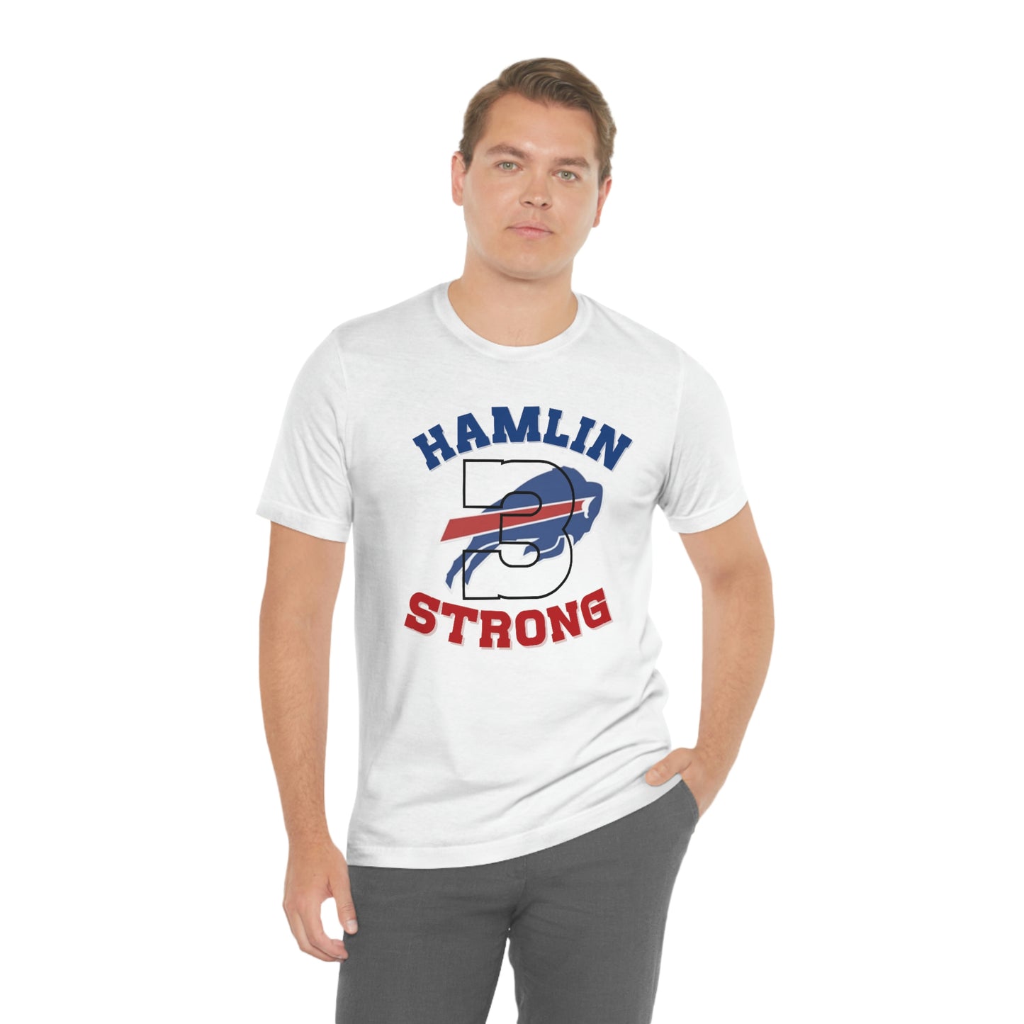 #3 Hamlin Strong Damar Hamlin Buffalo Bills Logo Hamlin Supporter Unisex Jersey Short Sleeve Tee