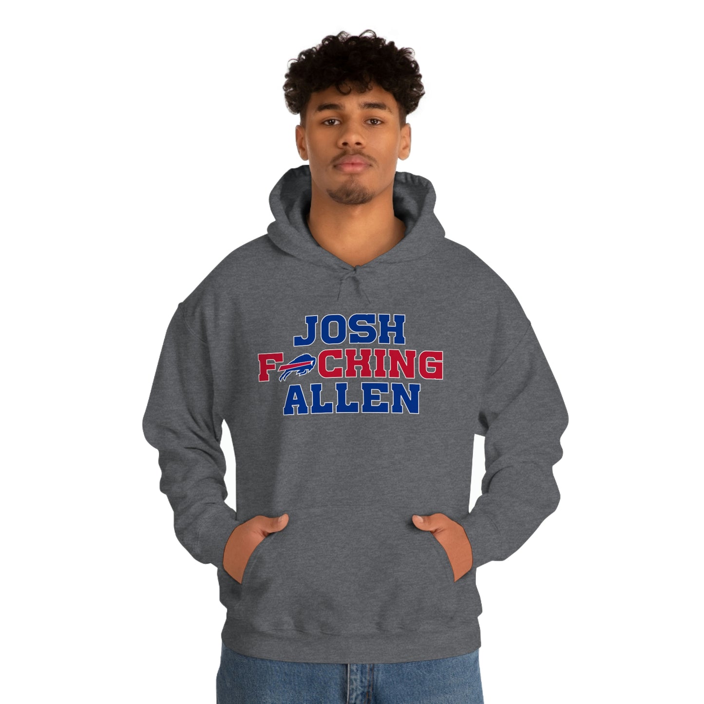 Josh Freaking Allen Bills Mafia #17 Buffalo Bills Football Hooded Sweatshirt