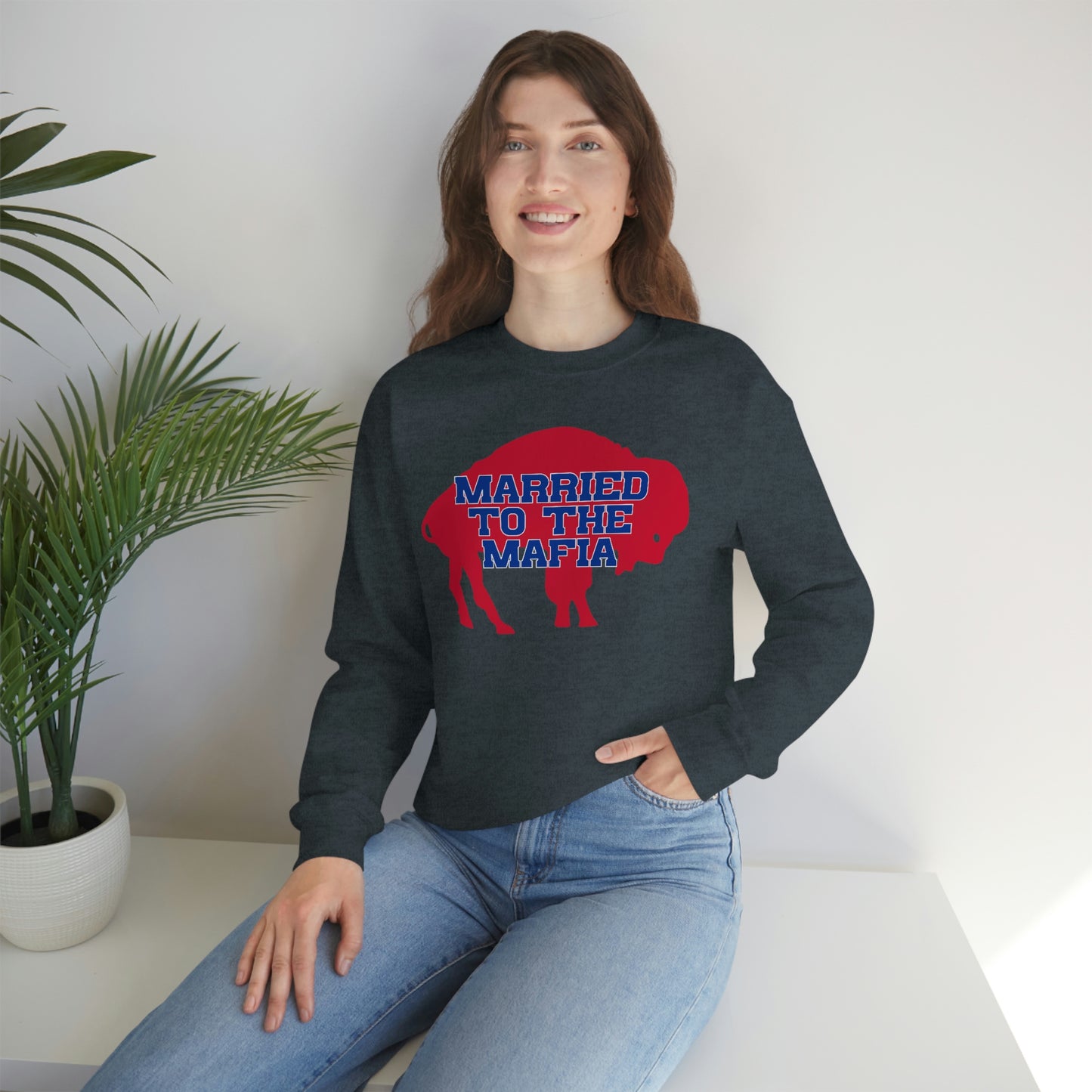 Married to the Mafia Buffalo Bills Football Crewneck Sweatshirt