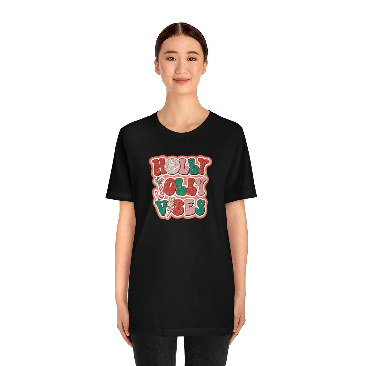 Retro Holly Jolly Vibes Christmas TShirt