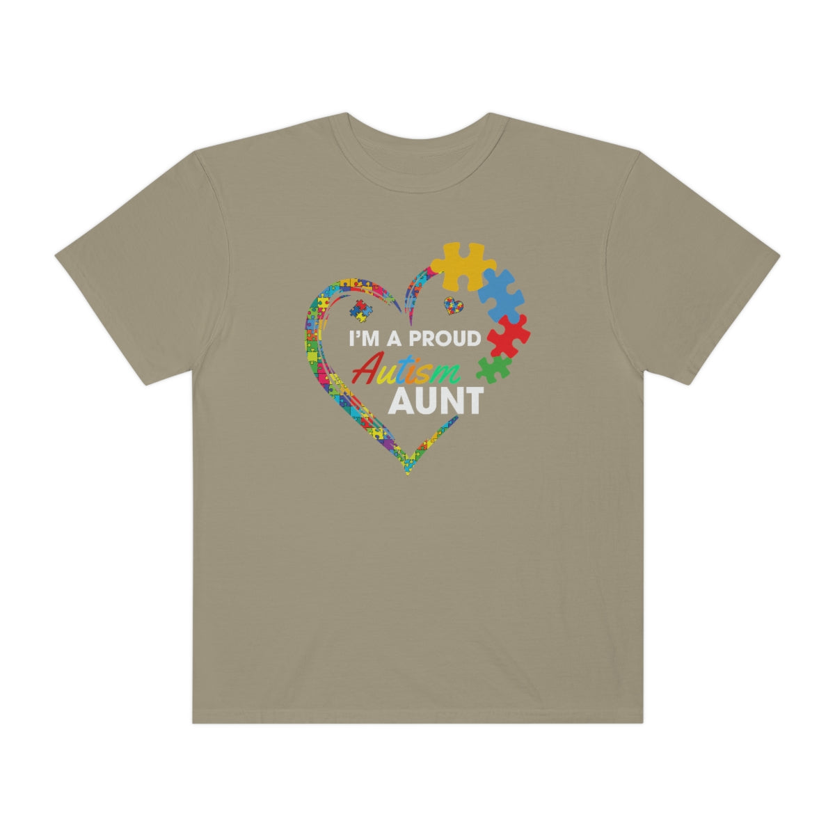 Proud Aunt Heart Puzzle Pieces Autism Awareness Tshirt