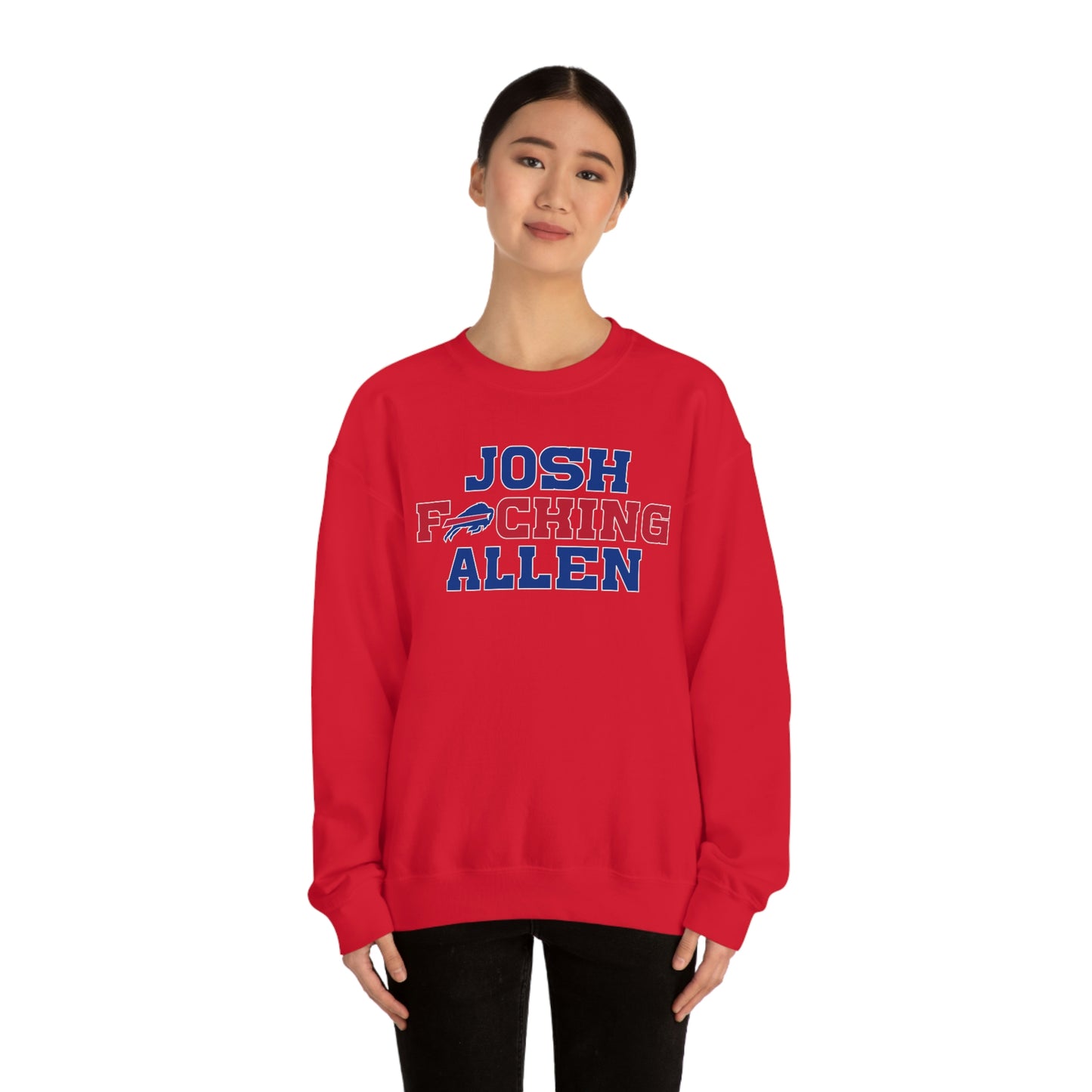 Josh Freaking Allen Bills Mafia #17 Buffalo Bills Football Crewneck Sweatshirt