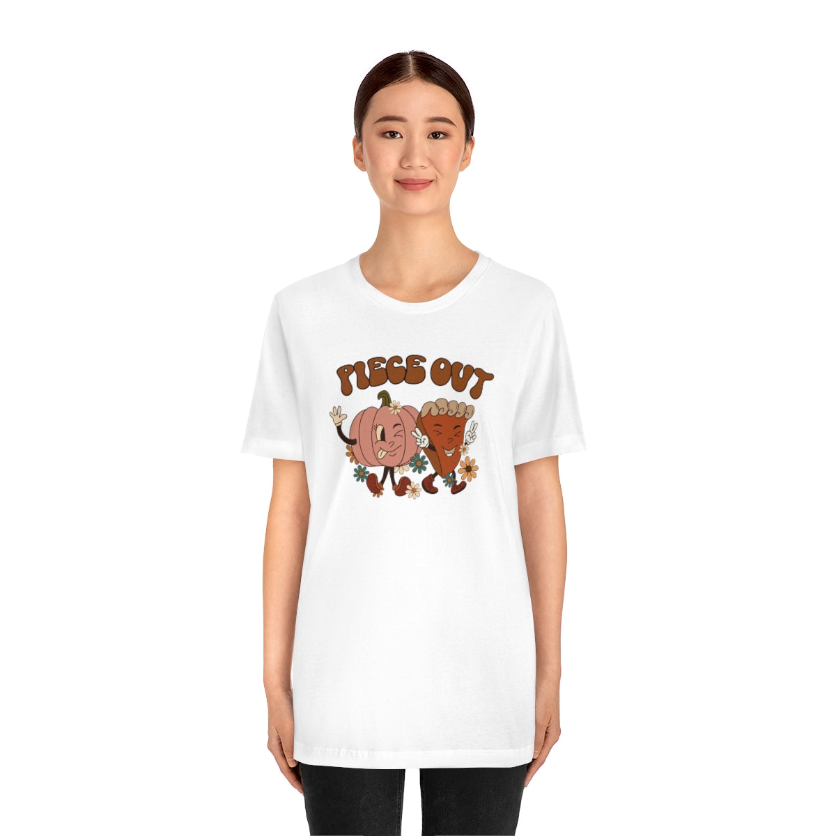 Piece Out Pie Inspired Thanksgiving Teeshirt on Unisex Jersey Short Sleeve Tee