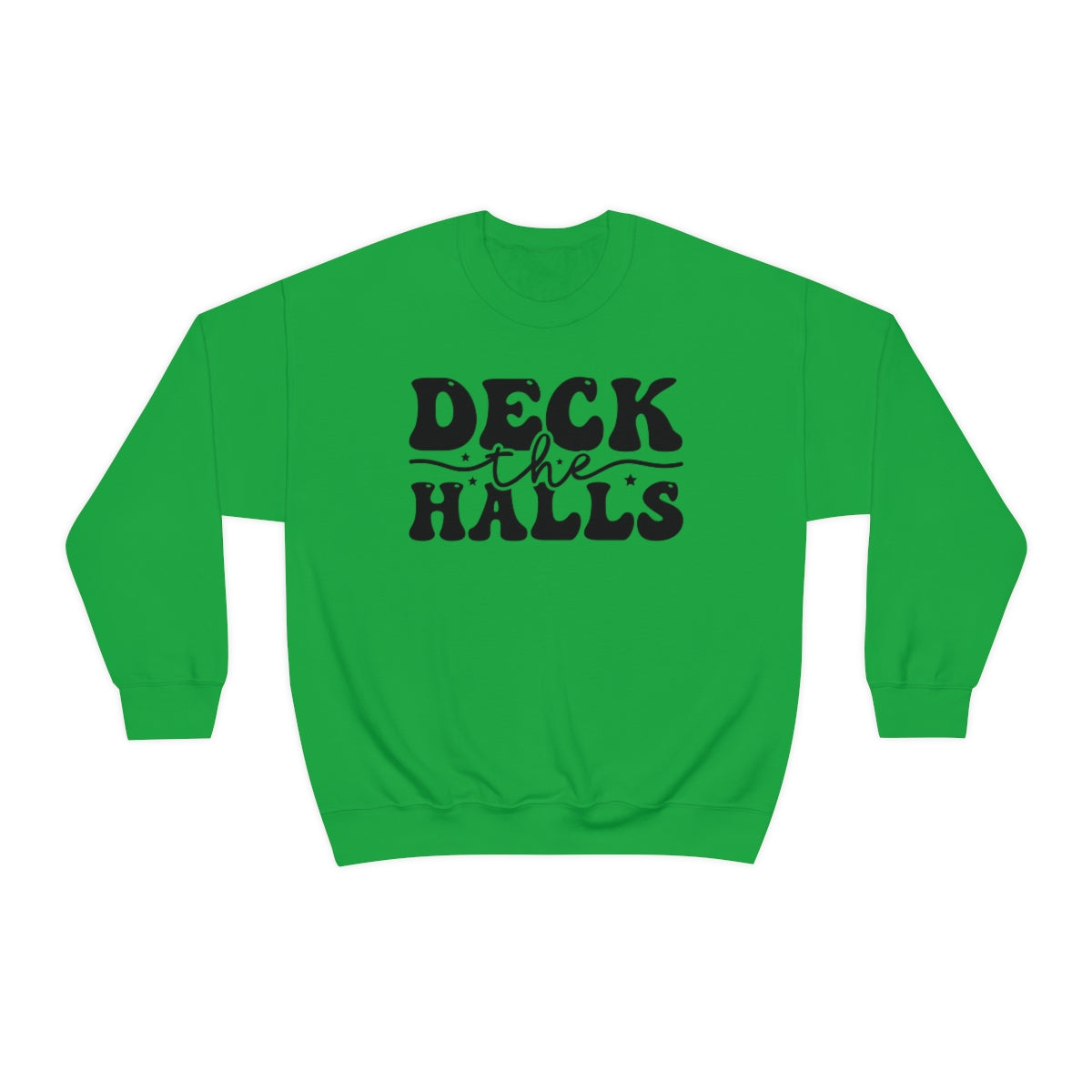 Deck the Halls Retro Lettering Christmas Sweatshirt