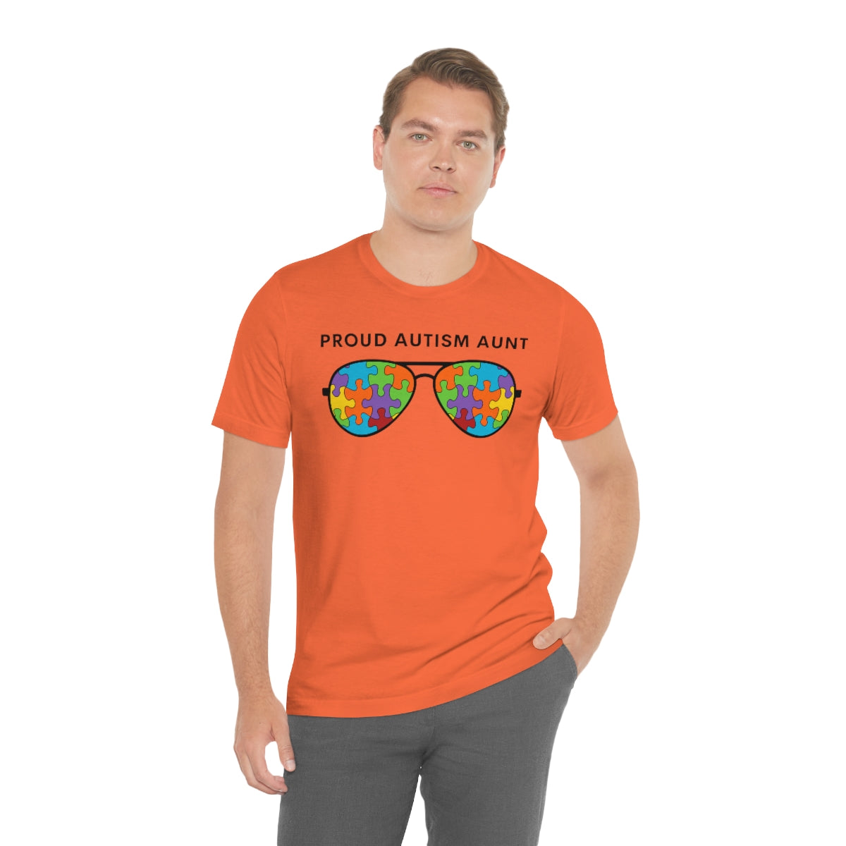 Proud Autism Aunt Sunglasses Tshirt