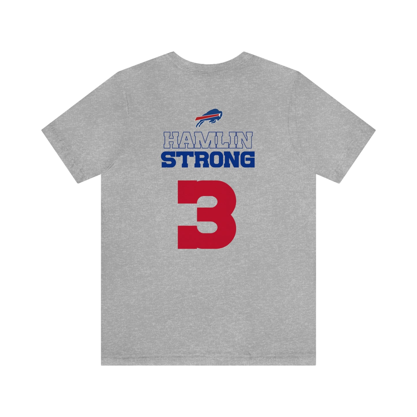 Did We Win Hamlin Strong Solid Red Buffalo Bills #3 Tshirt