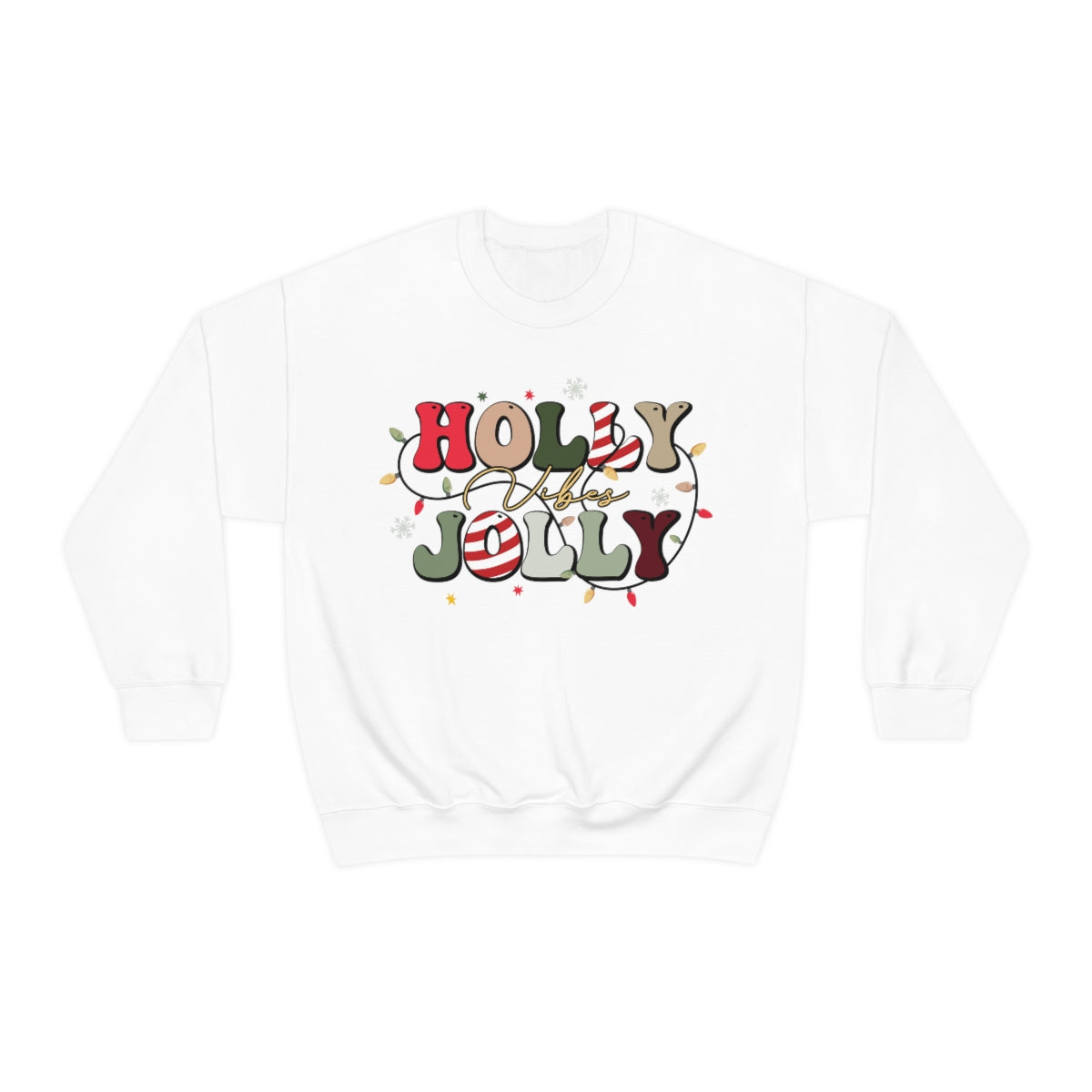 Holly Jolly Vibes with Lights Christmas Sweatshirt